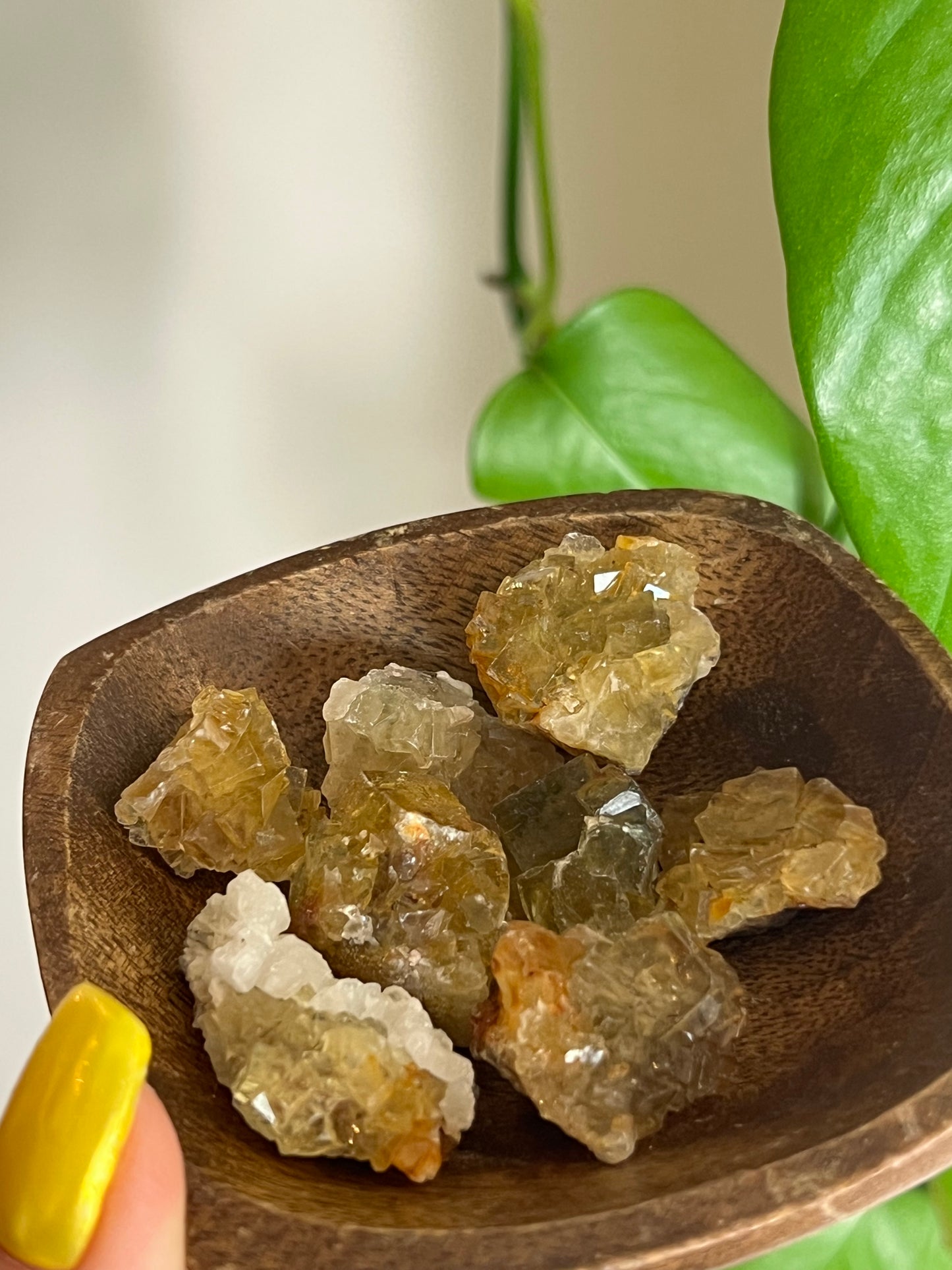 Mini Yellow Cubic Fluorite