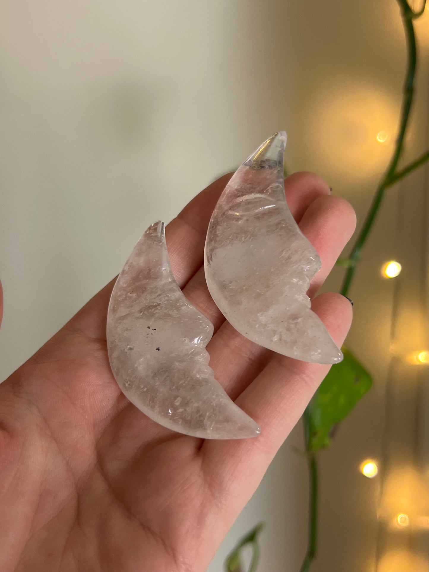 *Imperfect* Clear Quartz Moon