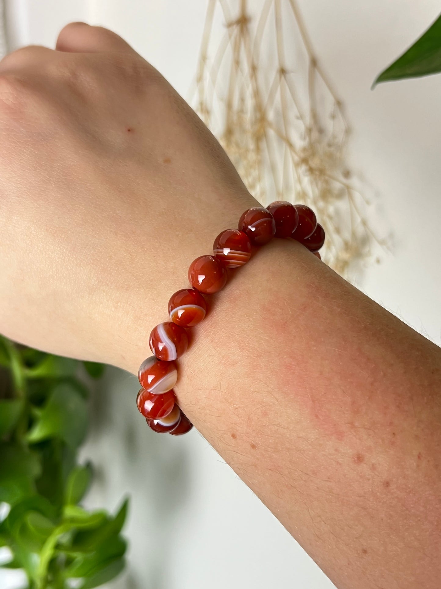 Carnelian x Red Banded Agate 10mm Bracelet