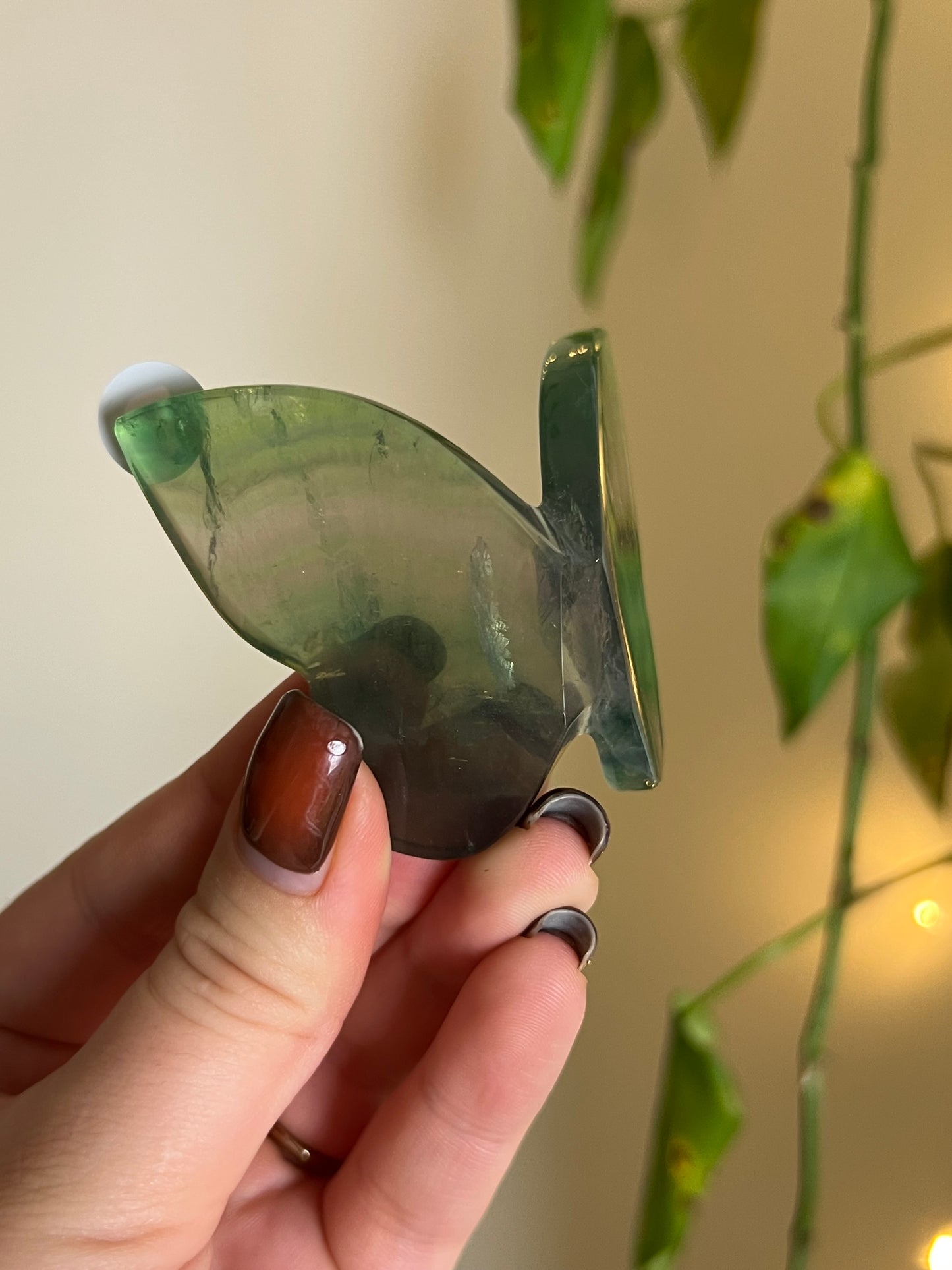 Green Fluorite 3D Butterfly - D
