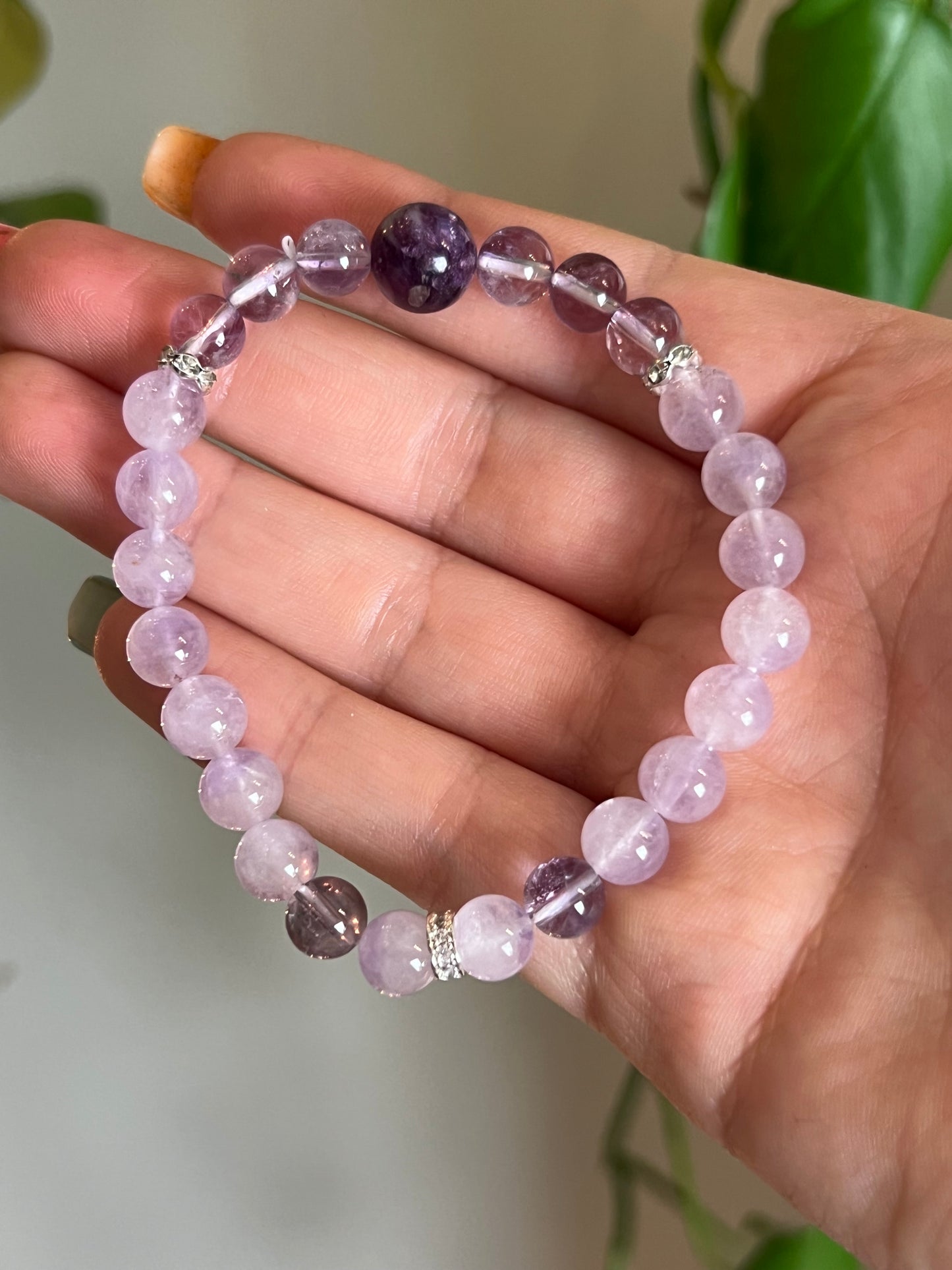 Lavender Amethyst & Lepidolite Bracelet
