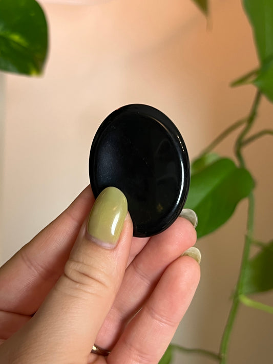 Black Obsidian Worry Stone