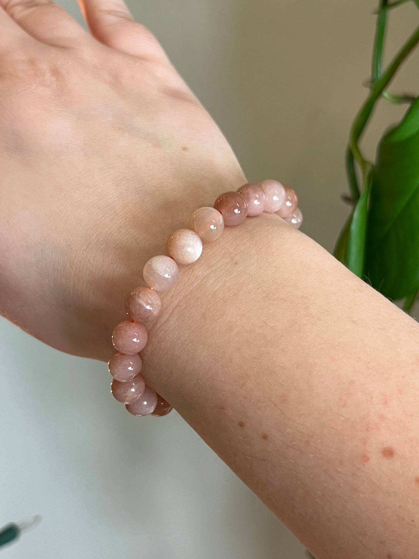 Peach Moonstone Bracelet