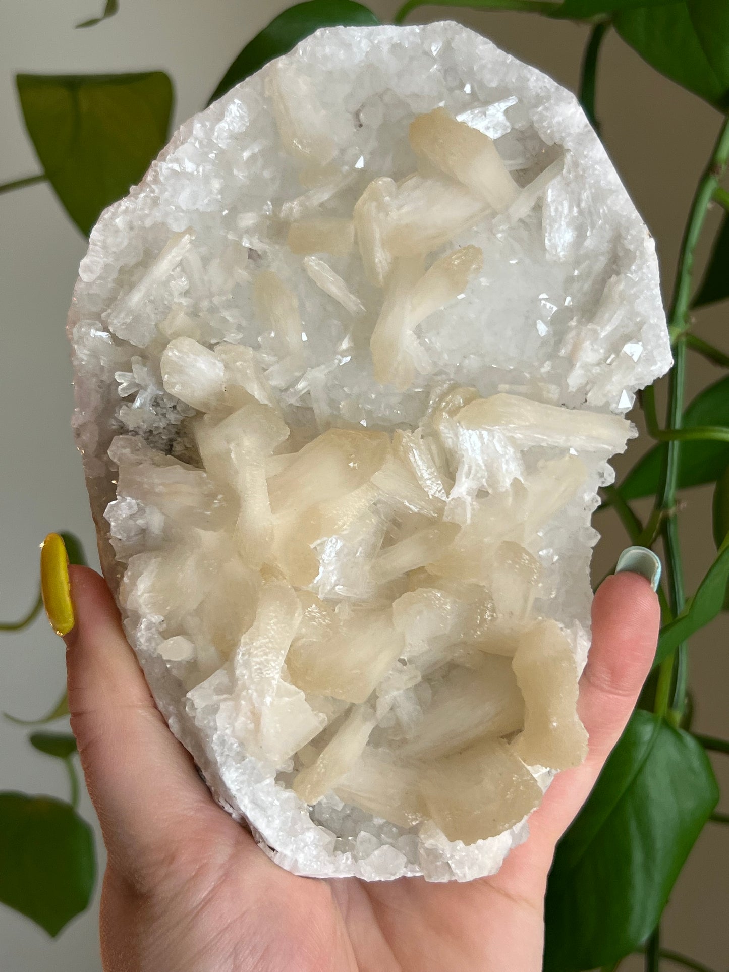 Stillbite and Apophyllite Cluster Large