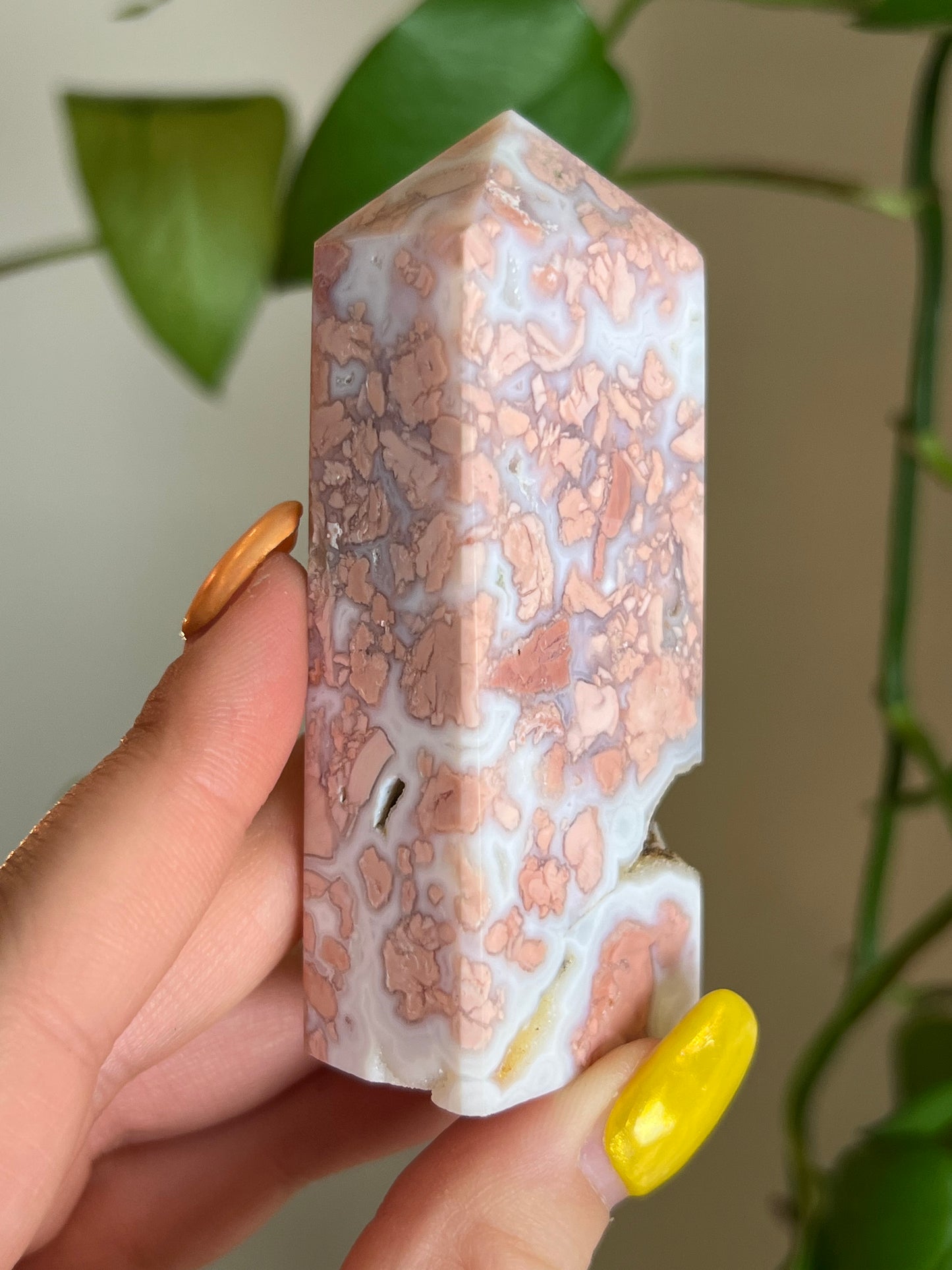 Bubblegum Agate Tower - J