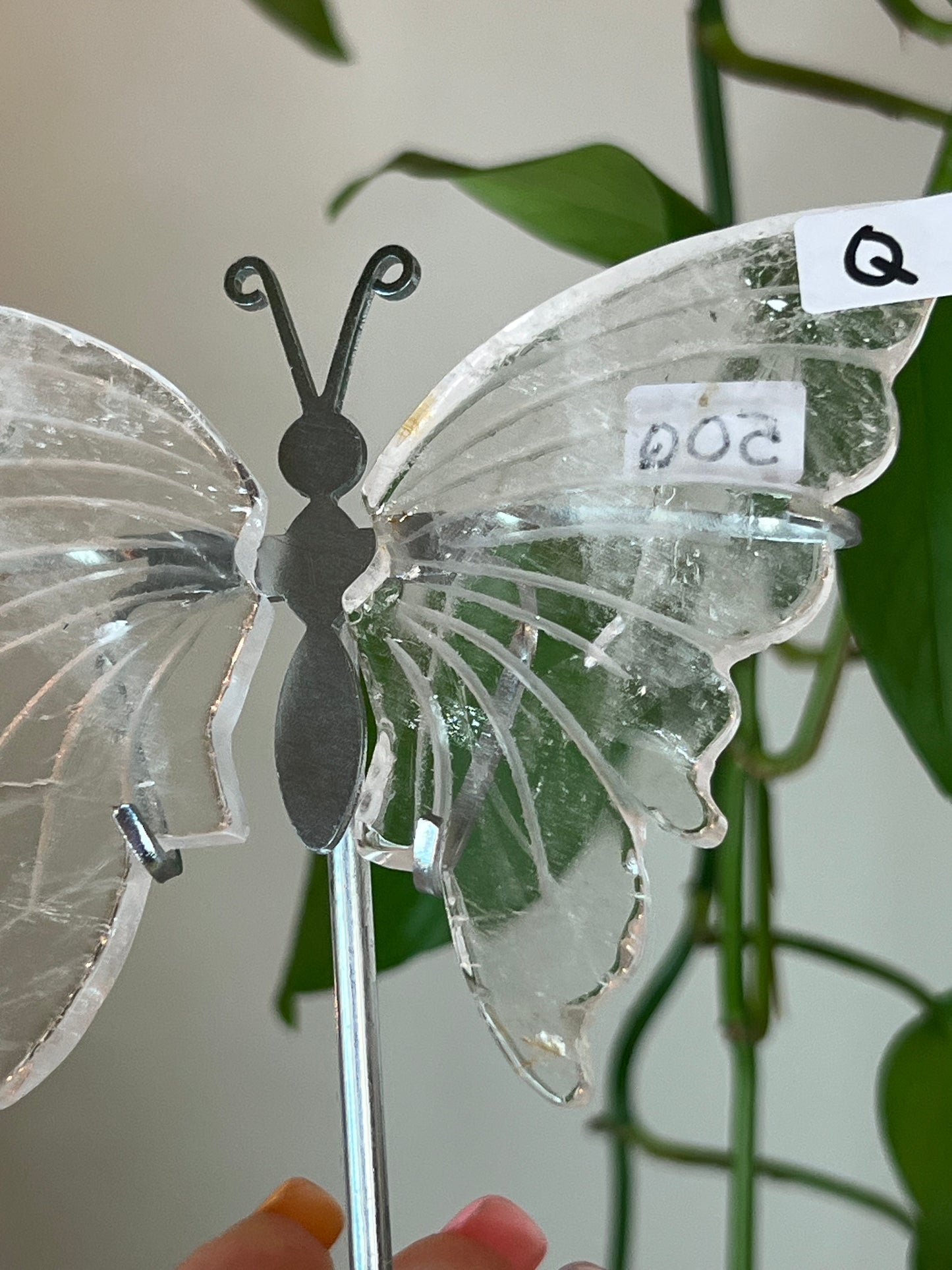 Clear Quartz Butterfly Stand