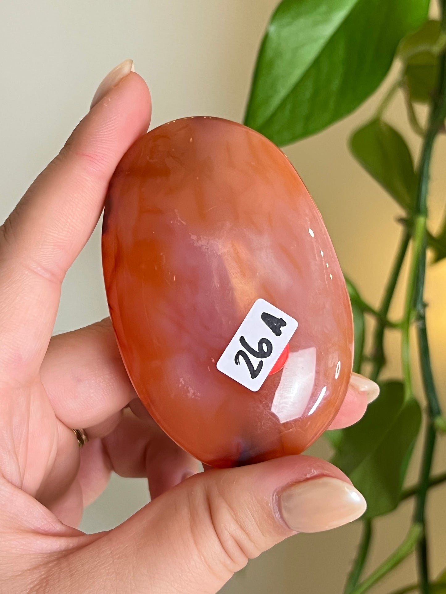 High Quality Carnelian Palm Stone A