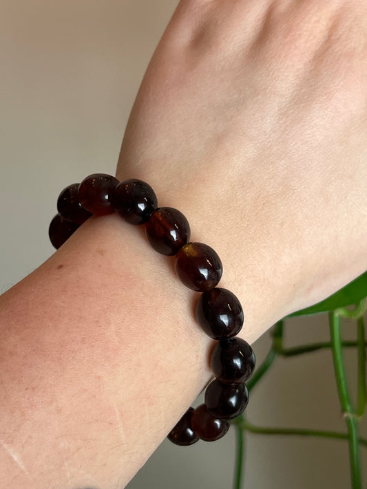 Blue Amber UV Reactive Chunky Bracelet