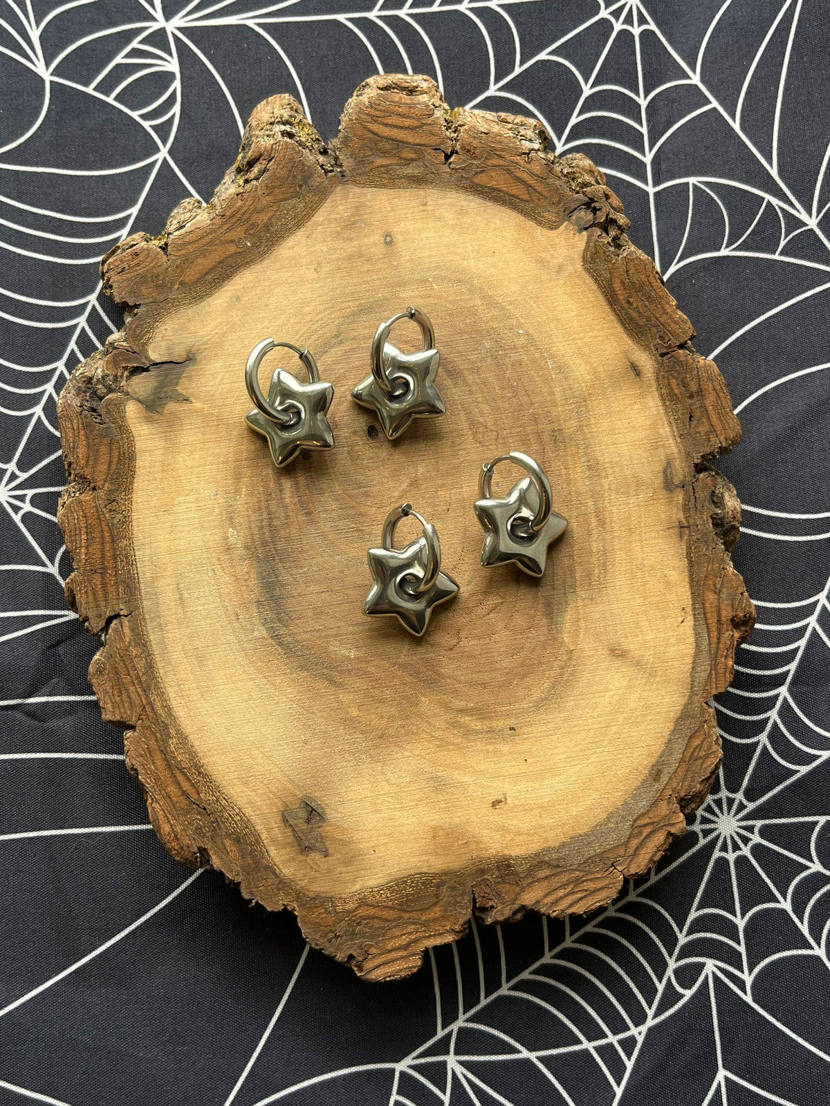 Asteria Silver Hoop Earrings
