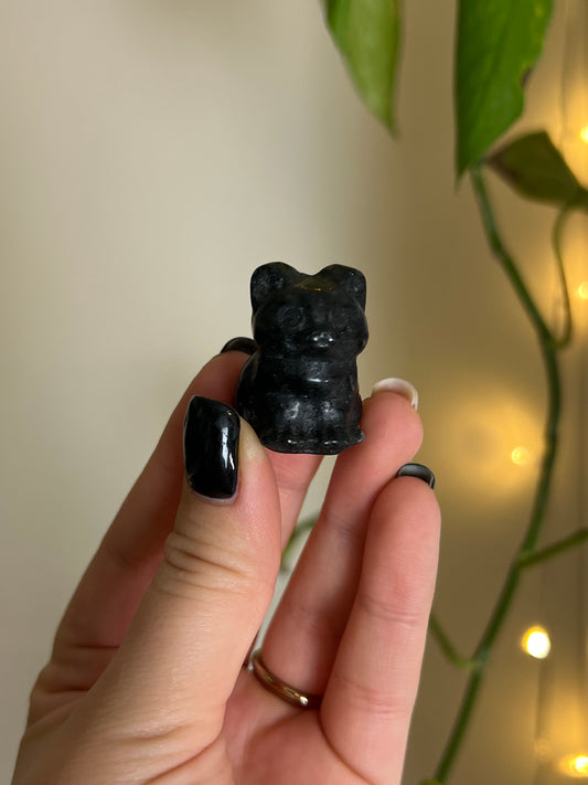 Black Tourmaline Cat