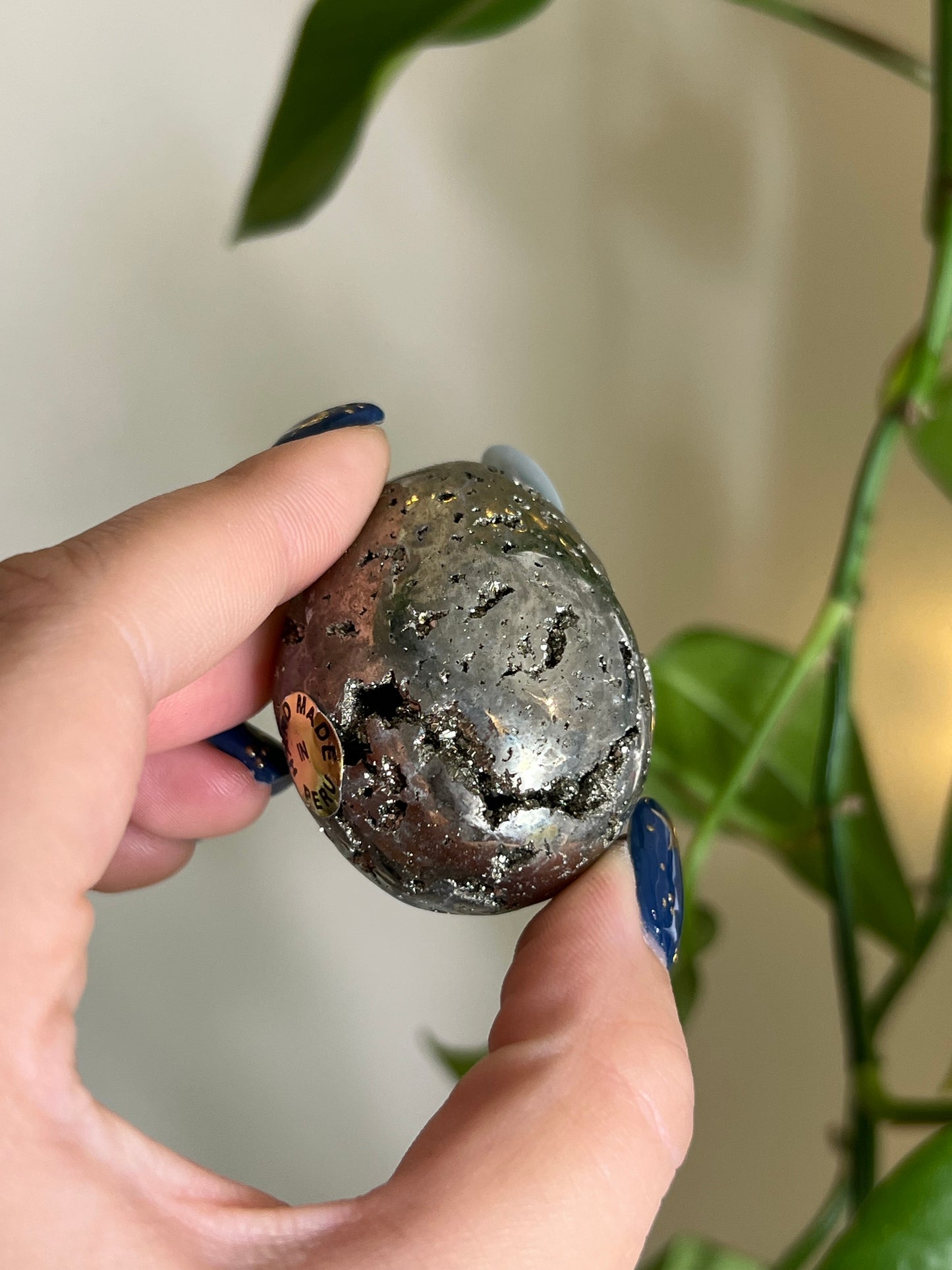 Druzy Pyrite Egg - T