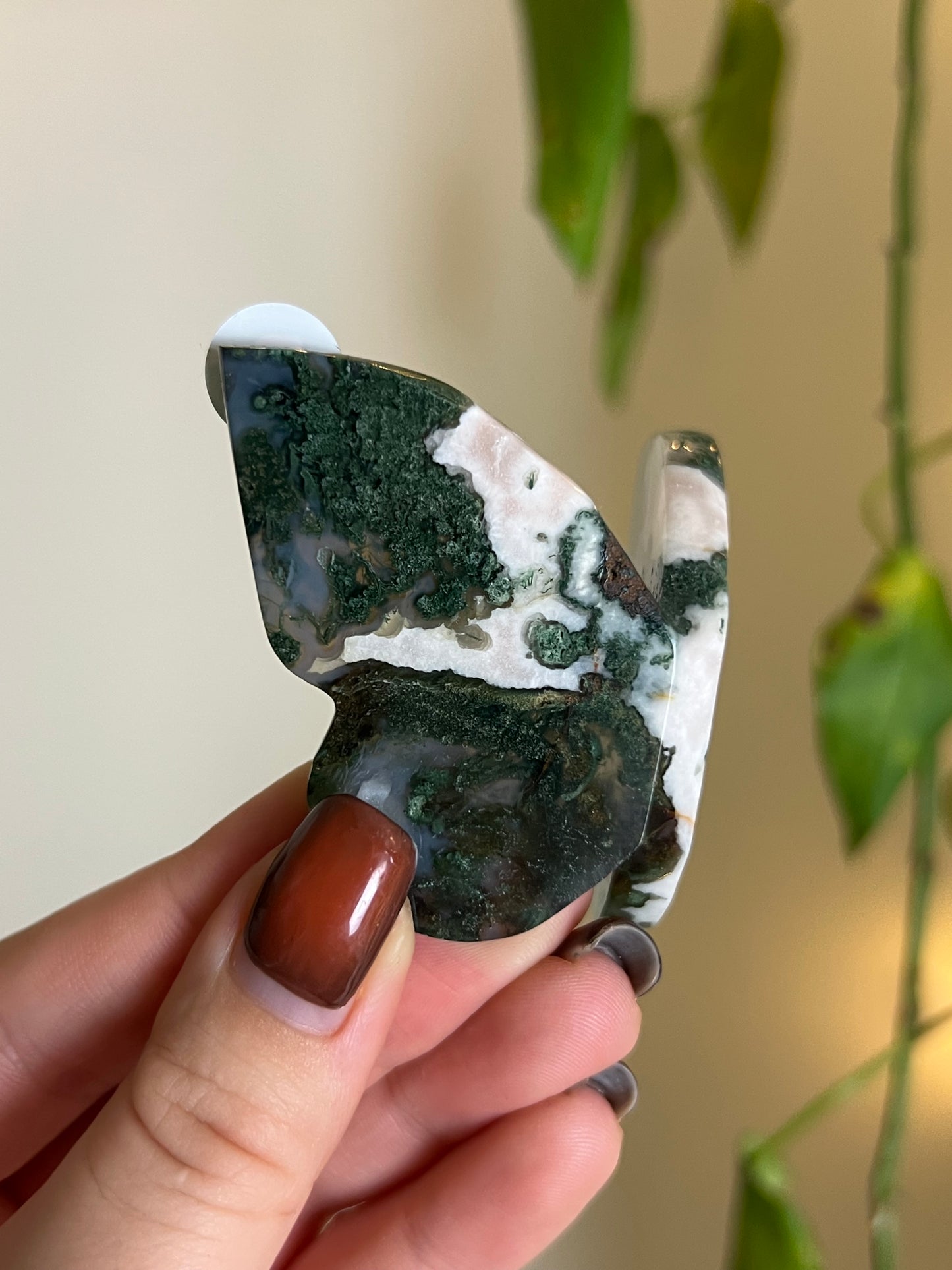 Moss Agate 3D Butterfly - B