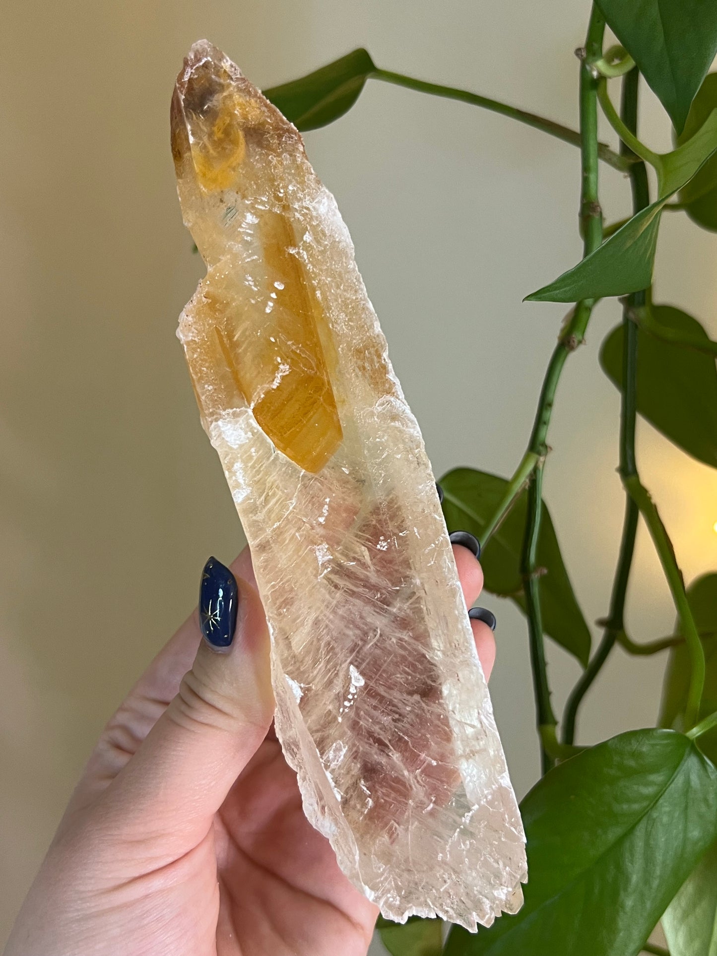 Golden Phantom Selenite Slab