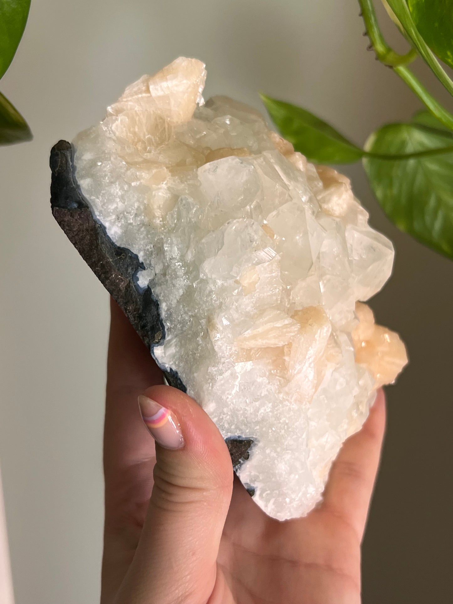 Apophyllite and Stilbite Large Cluster