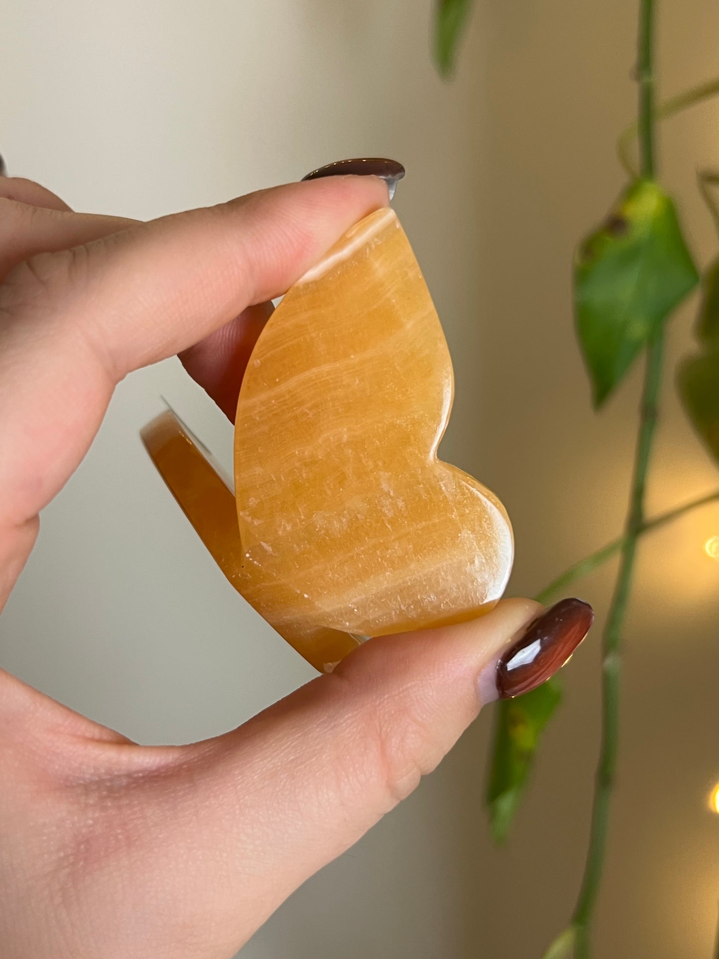 Orange Calcite 3D Butterfly - N