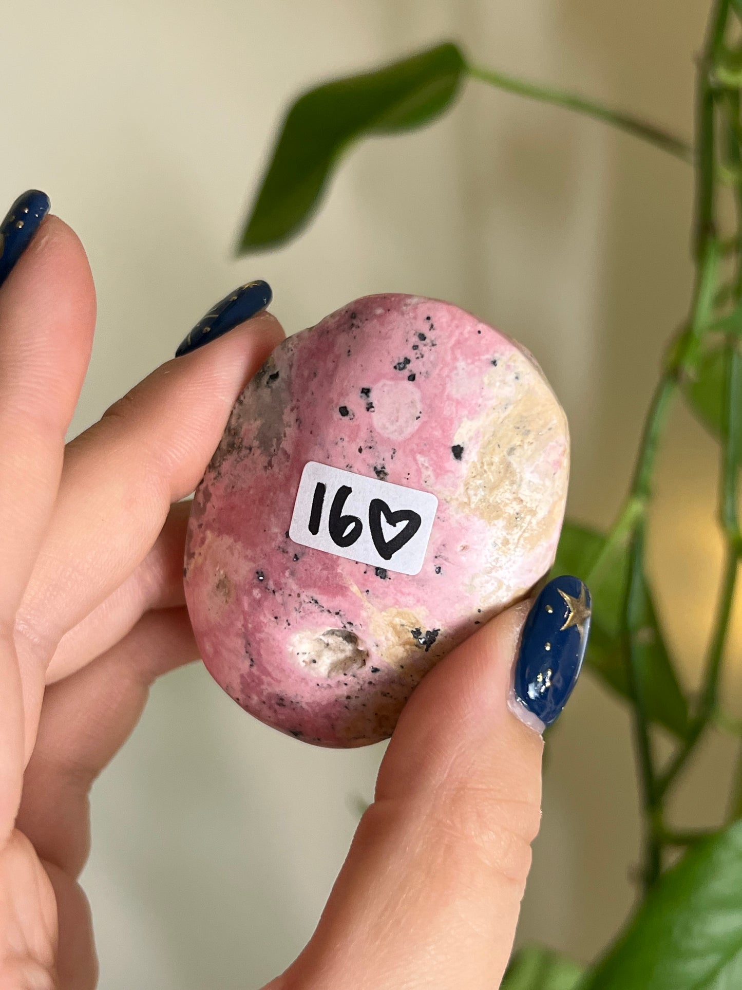 Bubblegum Peruvian Rhodonite Small Palm