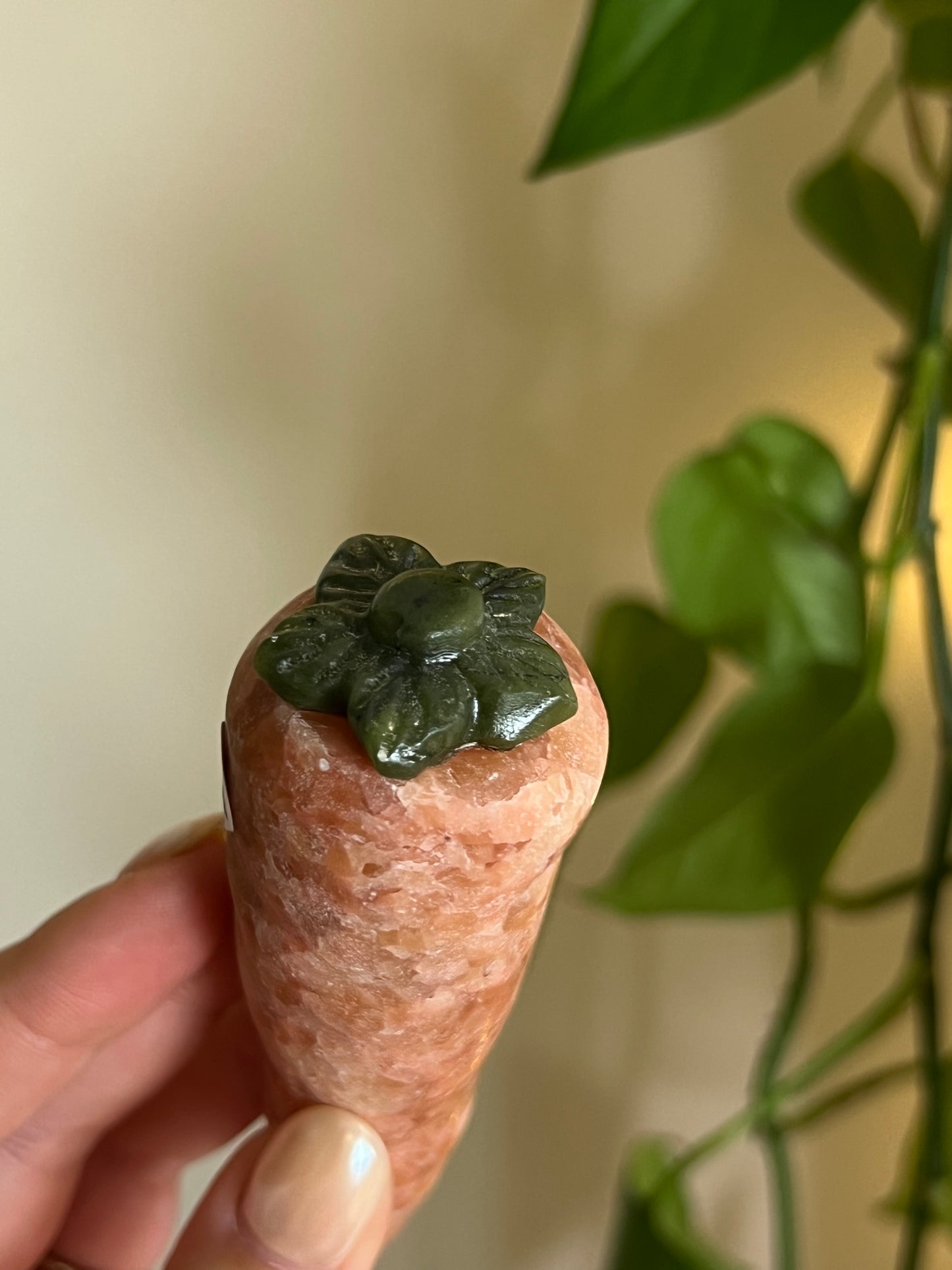 Orange Calcite + Jade Carrot
