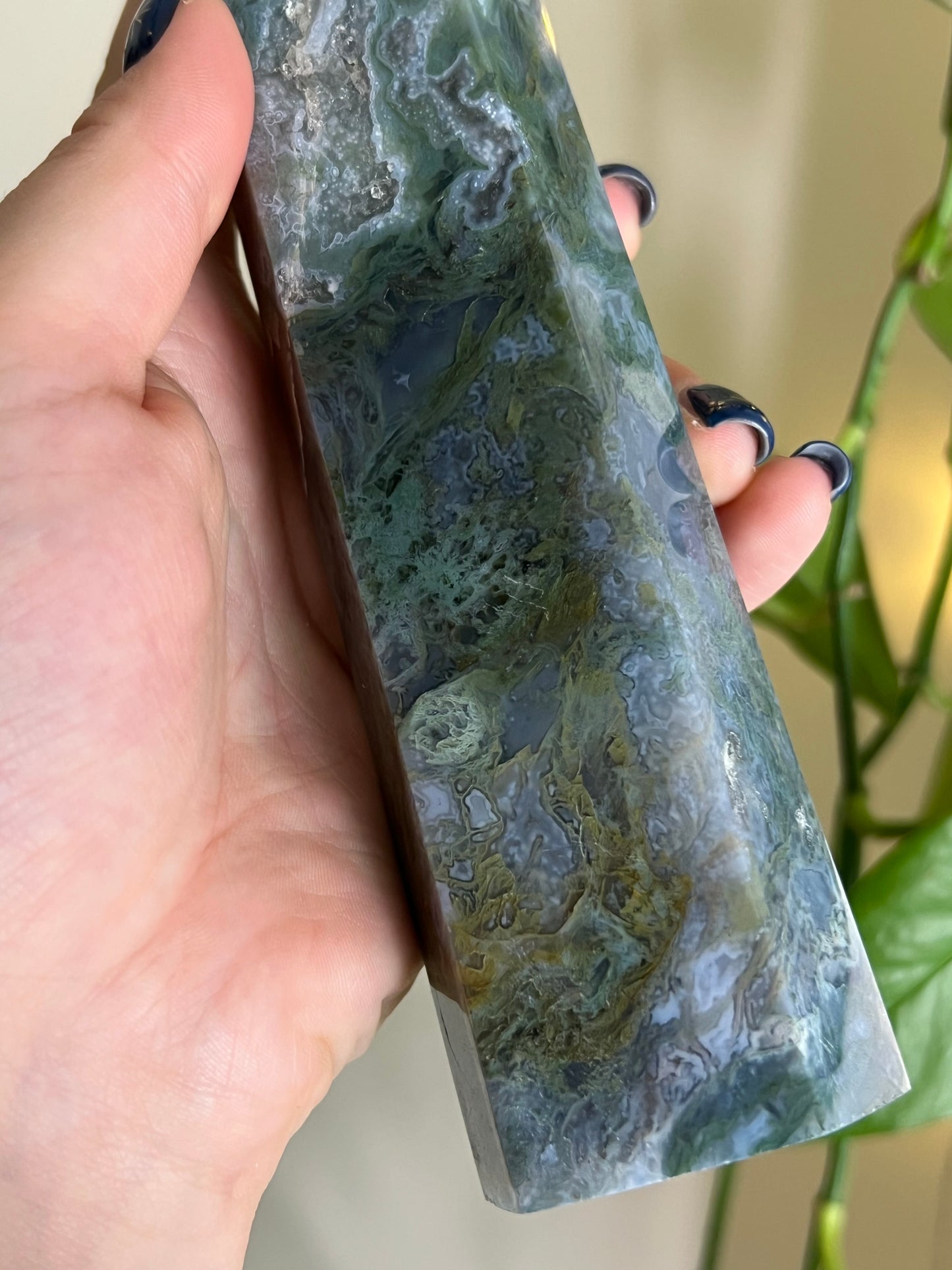 Moss Agate Large Statement Tower - T