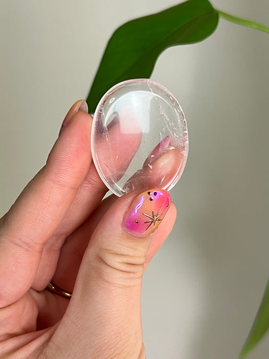 Clear Quartz Worry Stone
