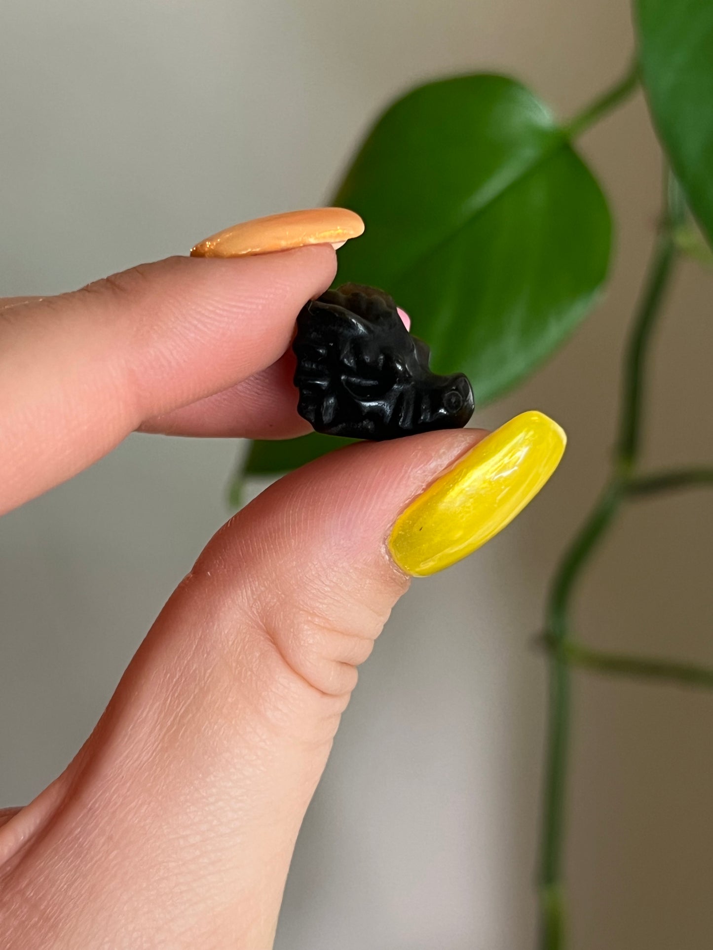 Mini Gold Sheen Obsidian Dragon Head
