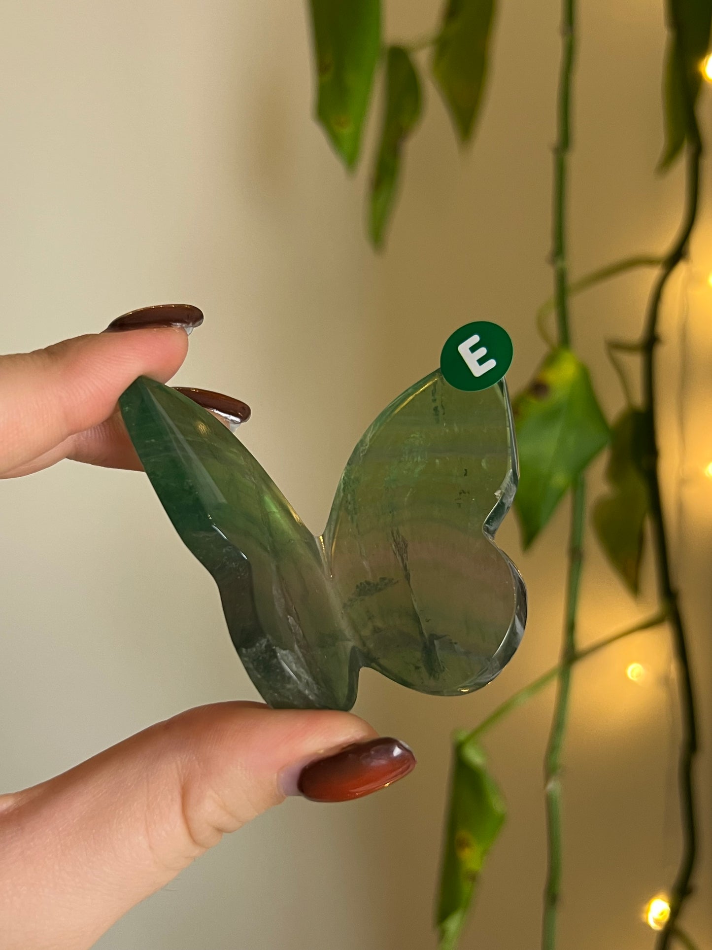 Green Fluorite 3D Butterfly - E