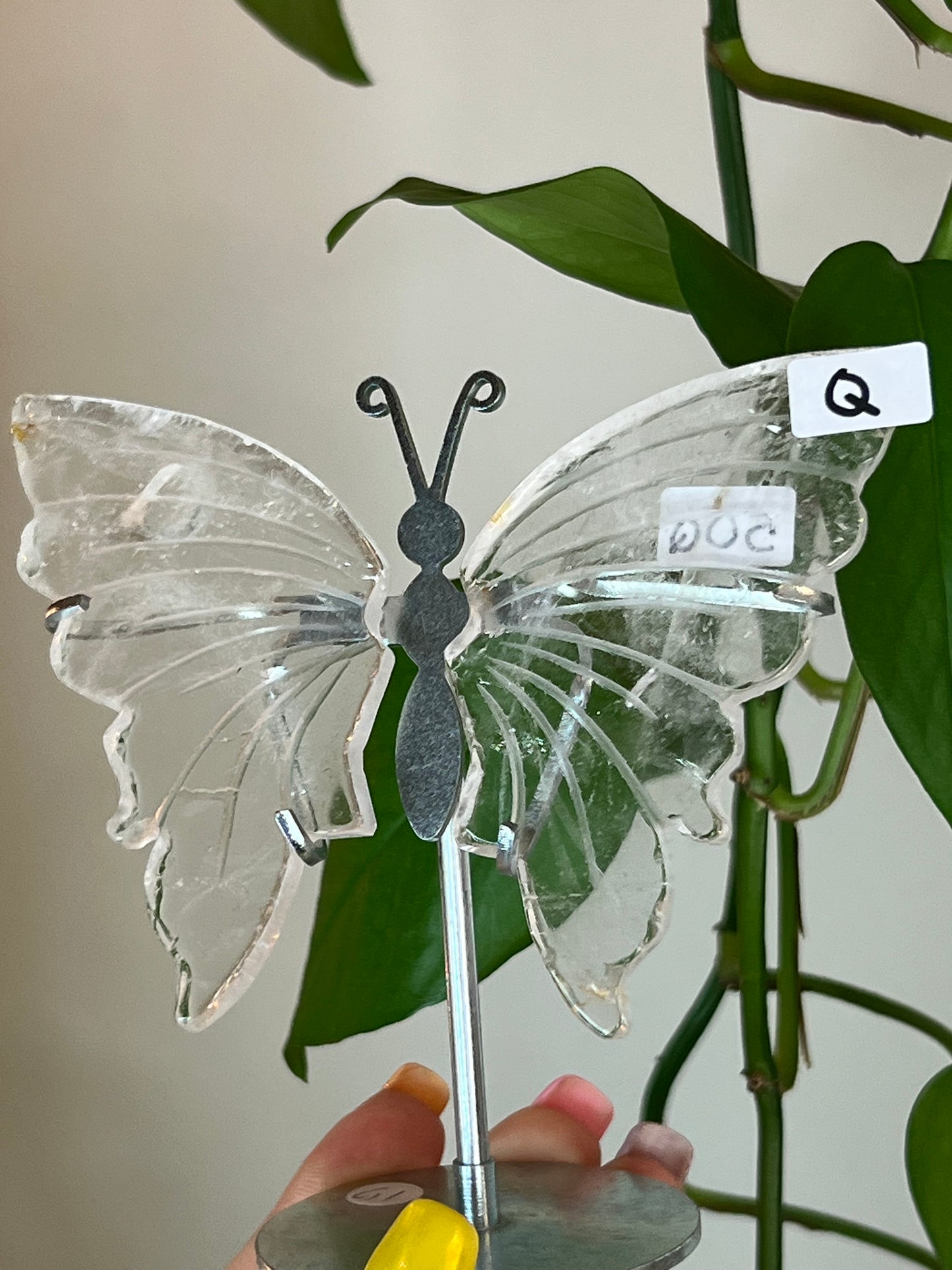 Clear Quartz Butterfly Stand