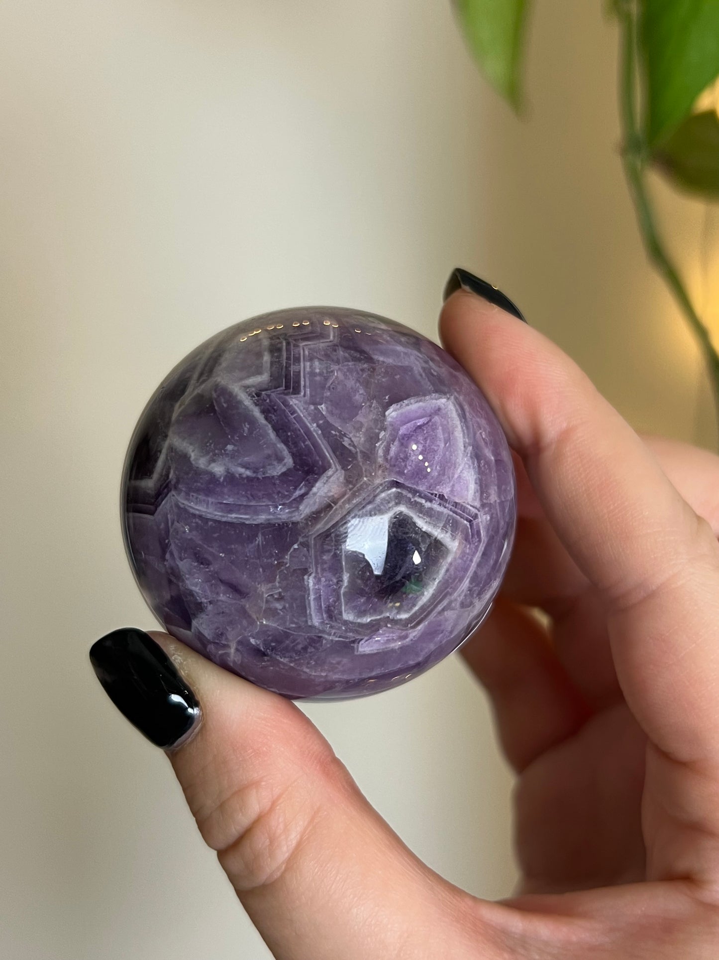 Chevron Amethyst Sphere - i