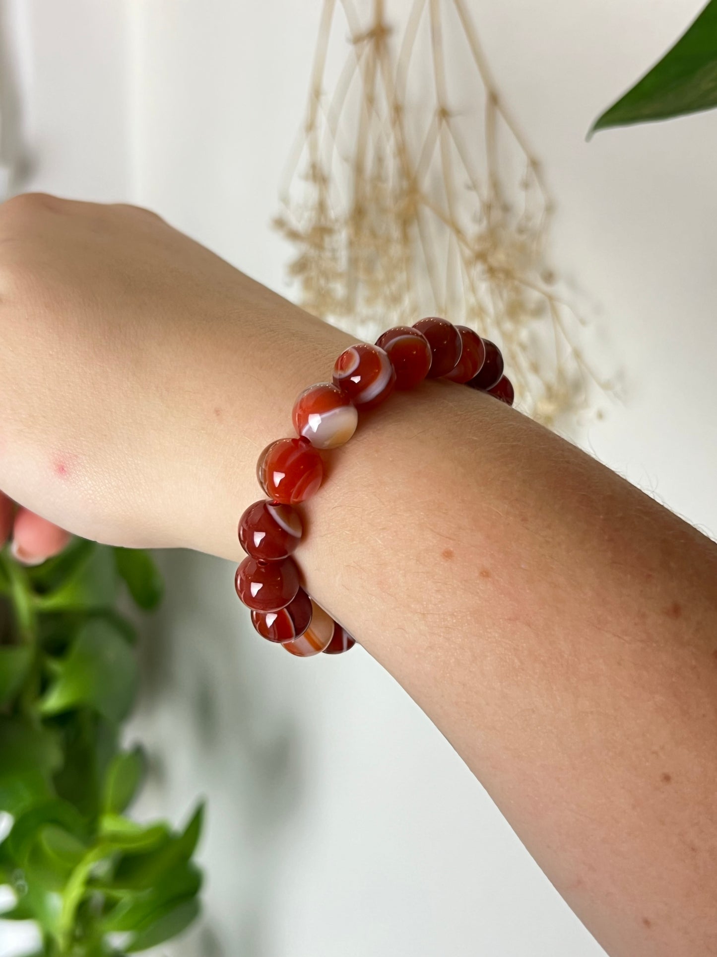 Carnelian x Red Banded Agate 10mm Bracelet