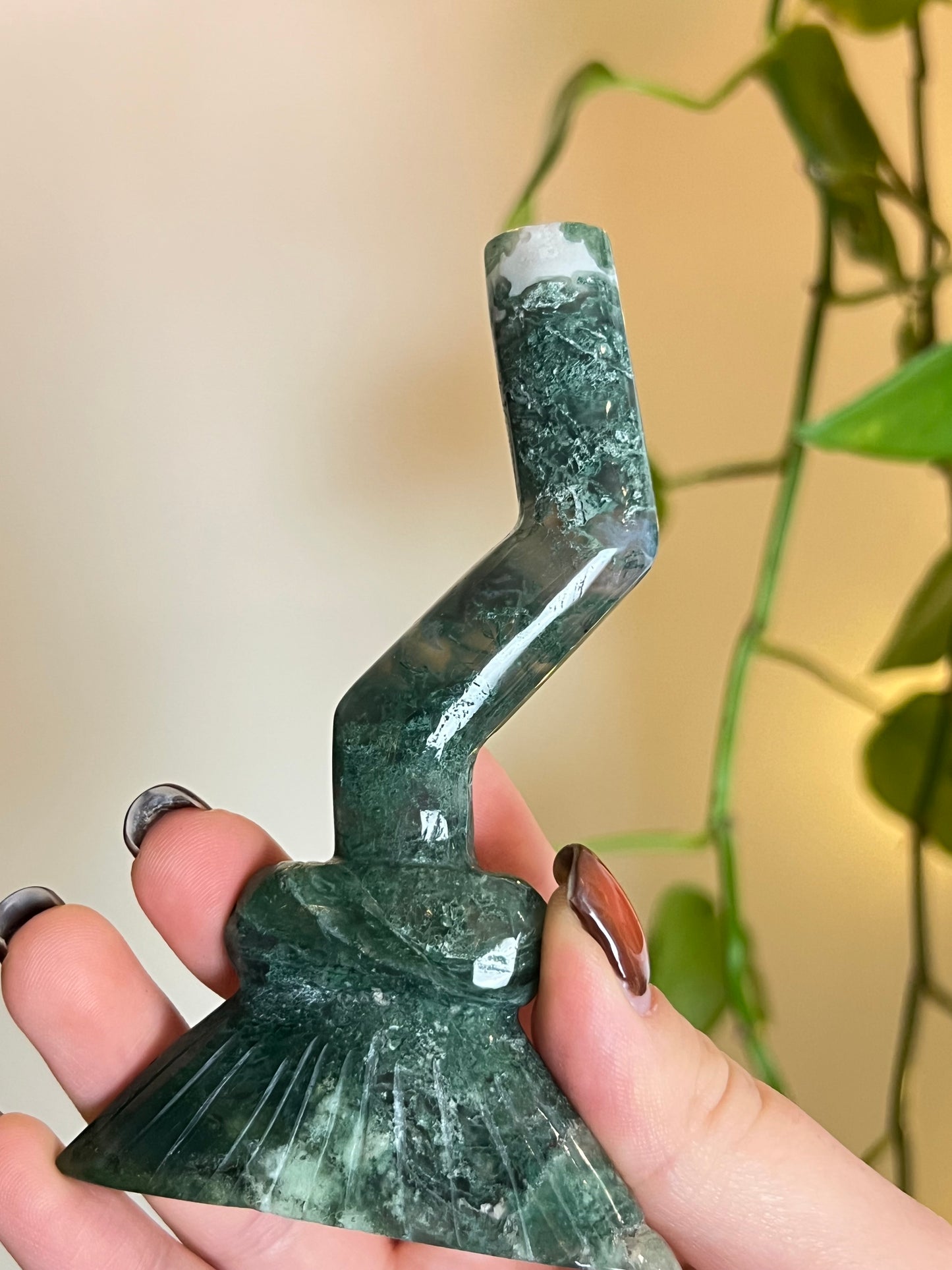 Moss Agate Witch Broom