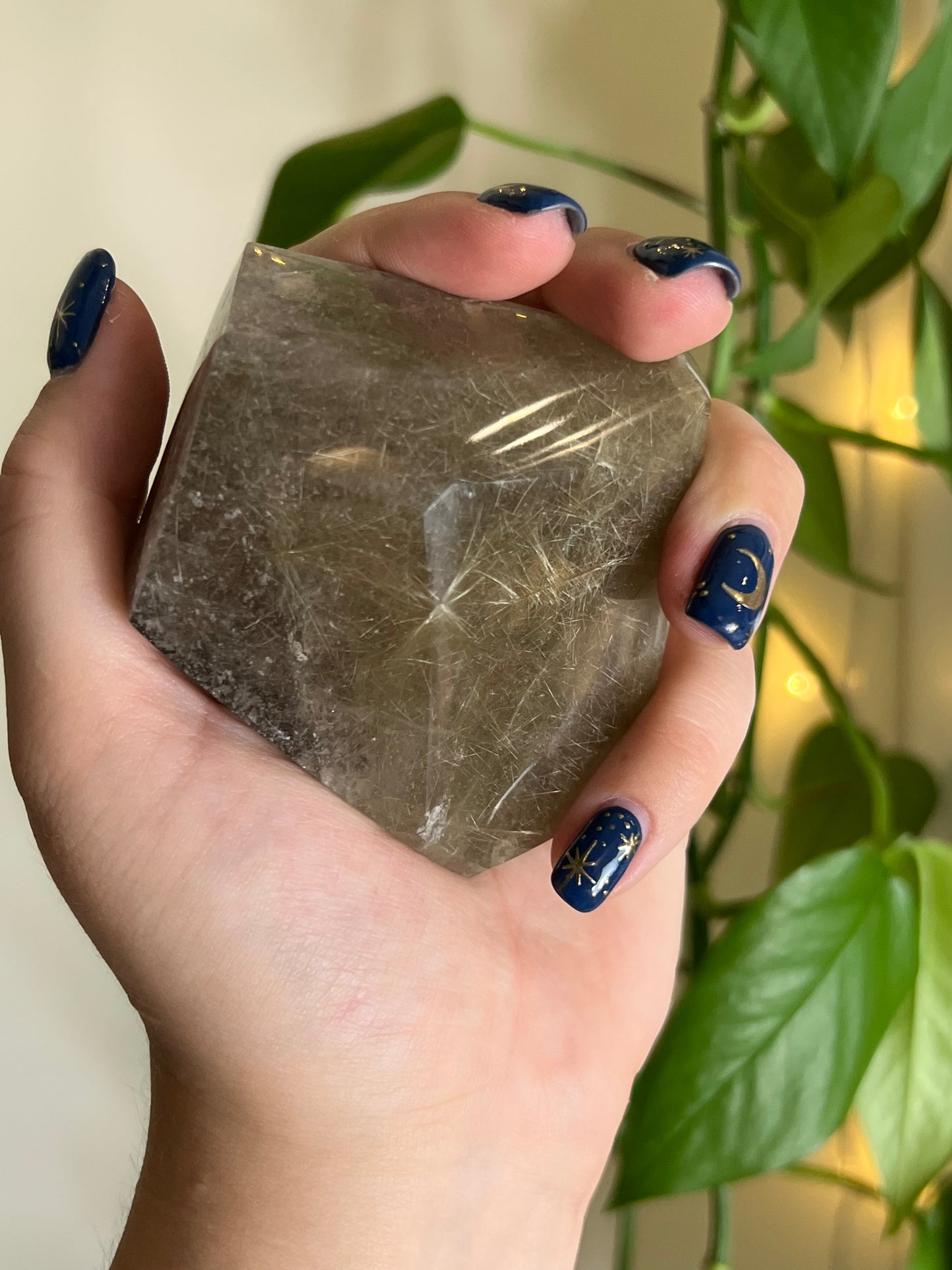 Smoky Golden Rutile Quartz Gusher