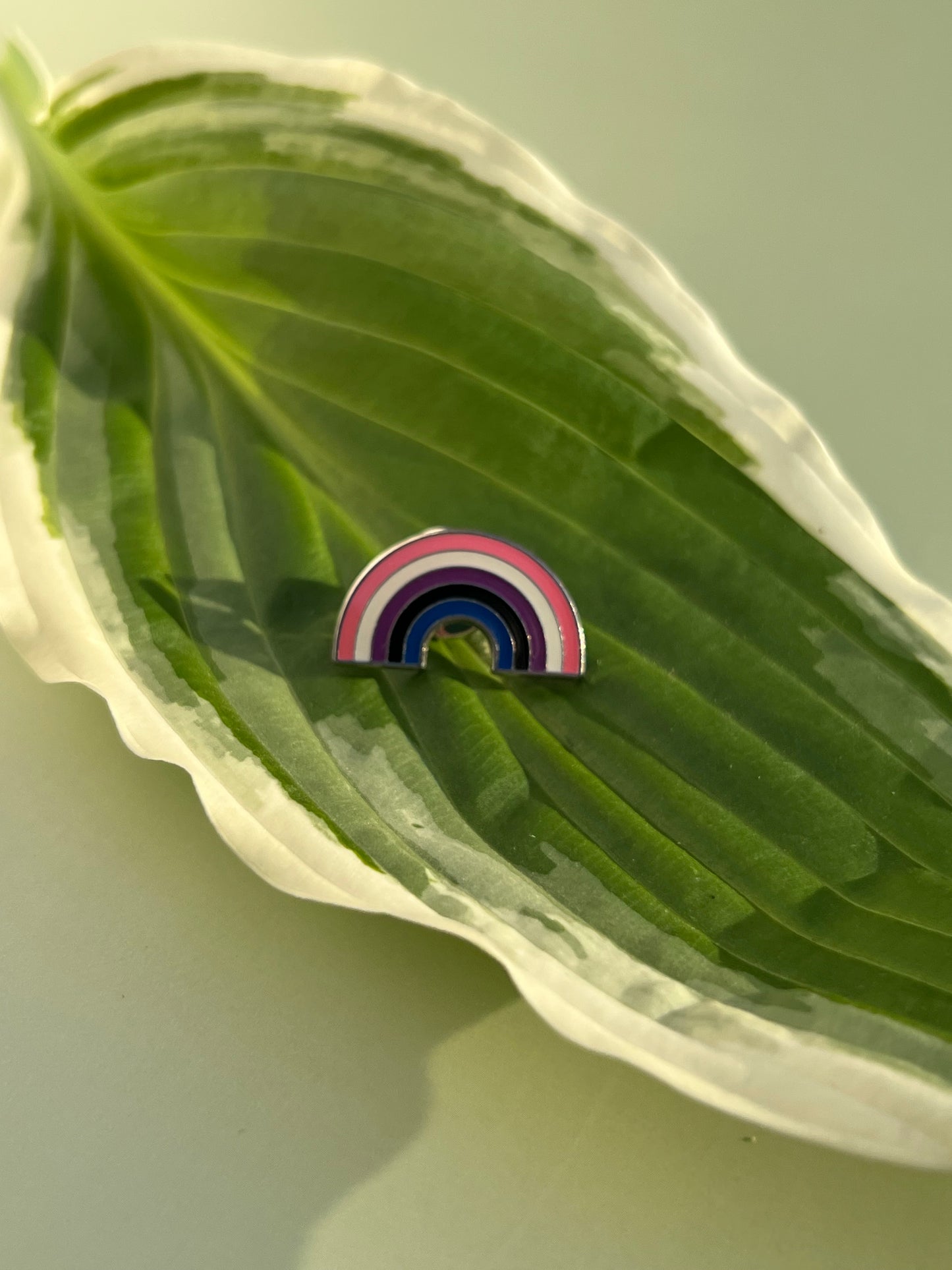 Genderfluid Rainbow Pin