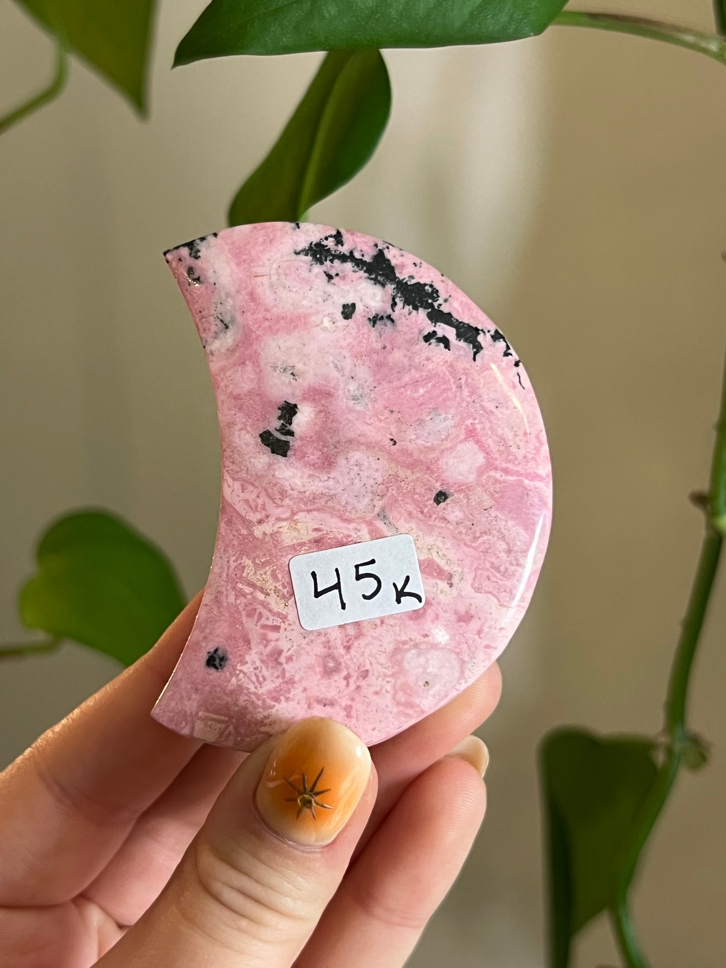 Peruvian Rhodonite Moon Stand - K