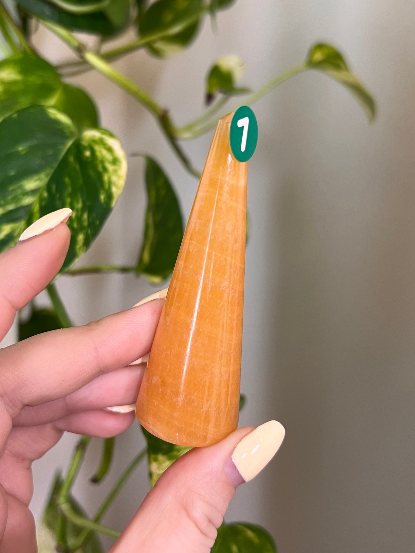 Orange Calcite Ring Holder - 7