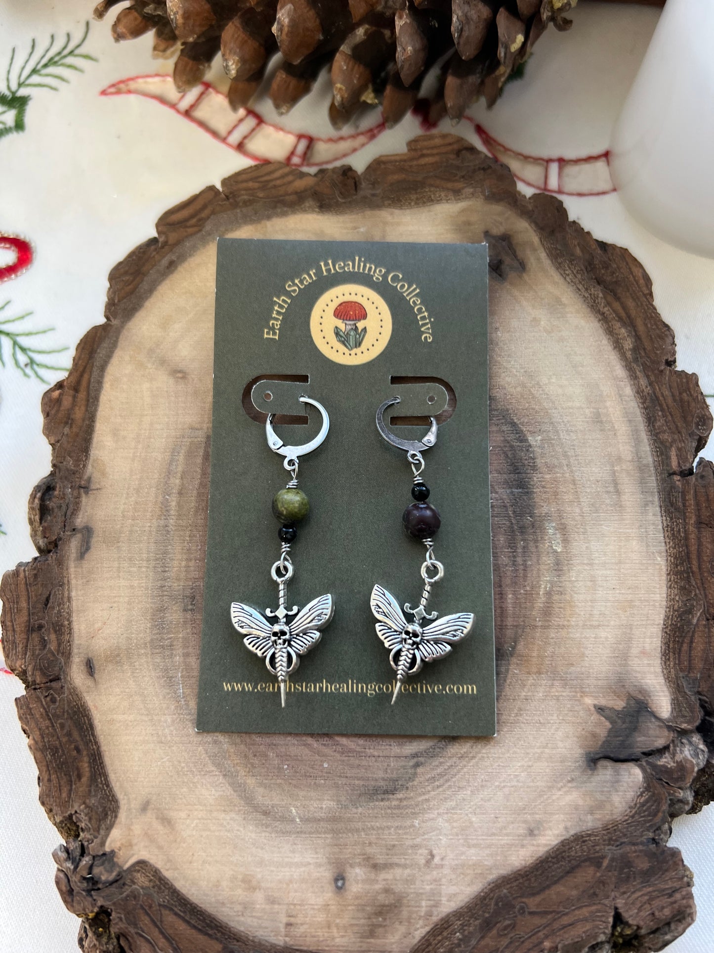 Death Moth Earrings