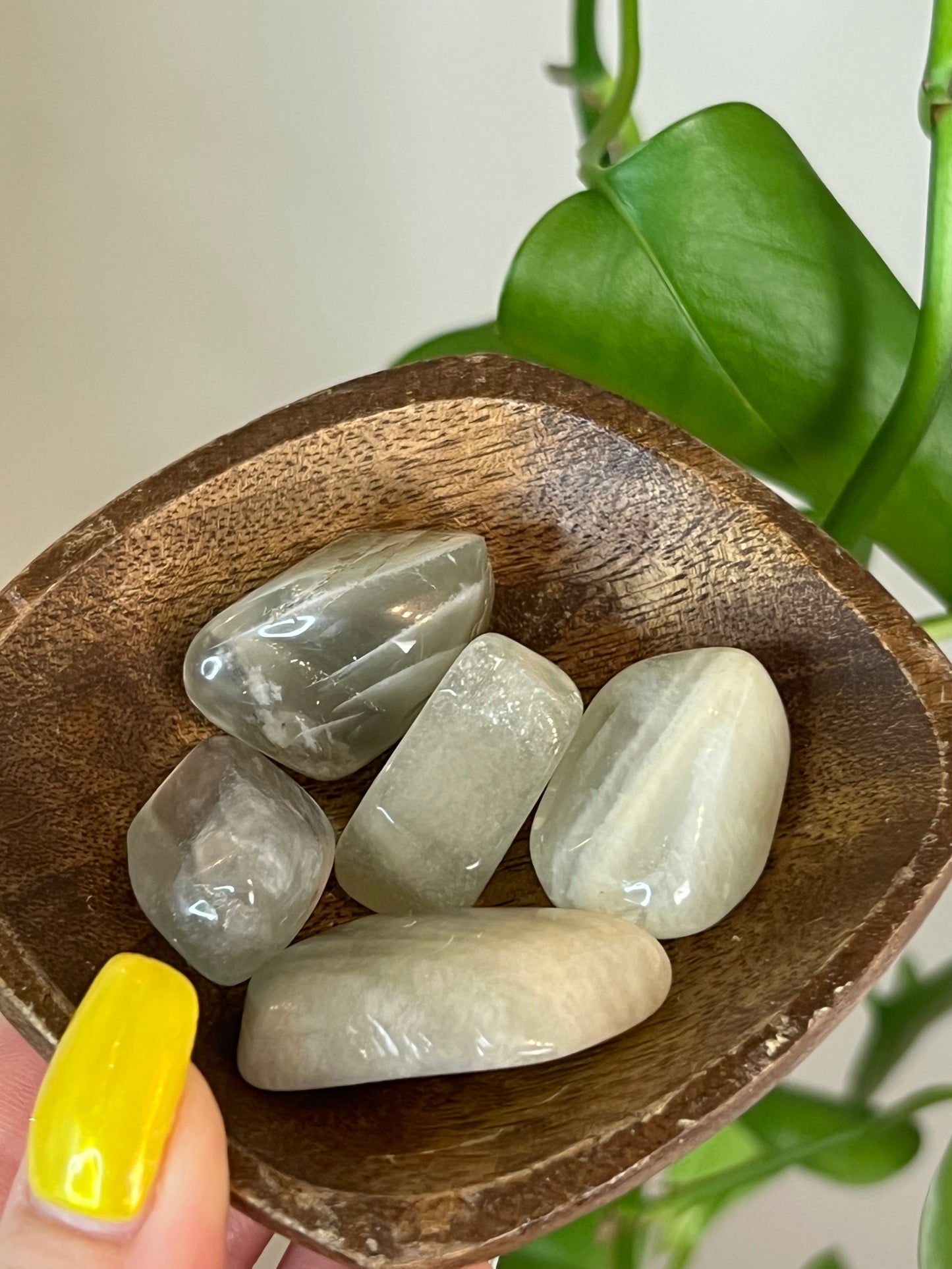 Green Moonstone Tumbled