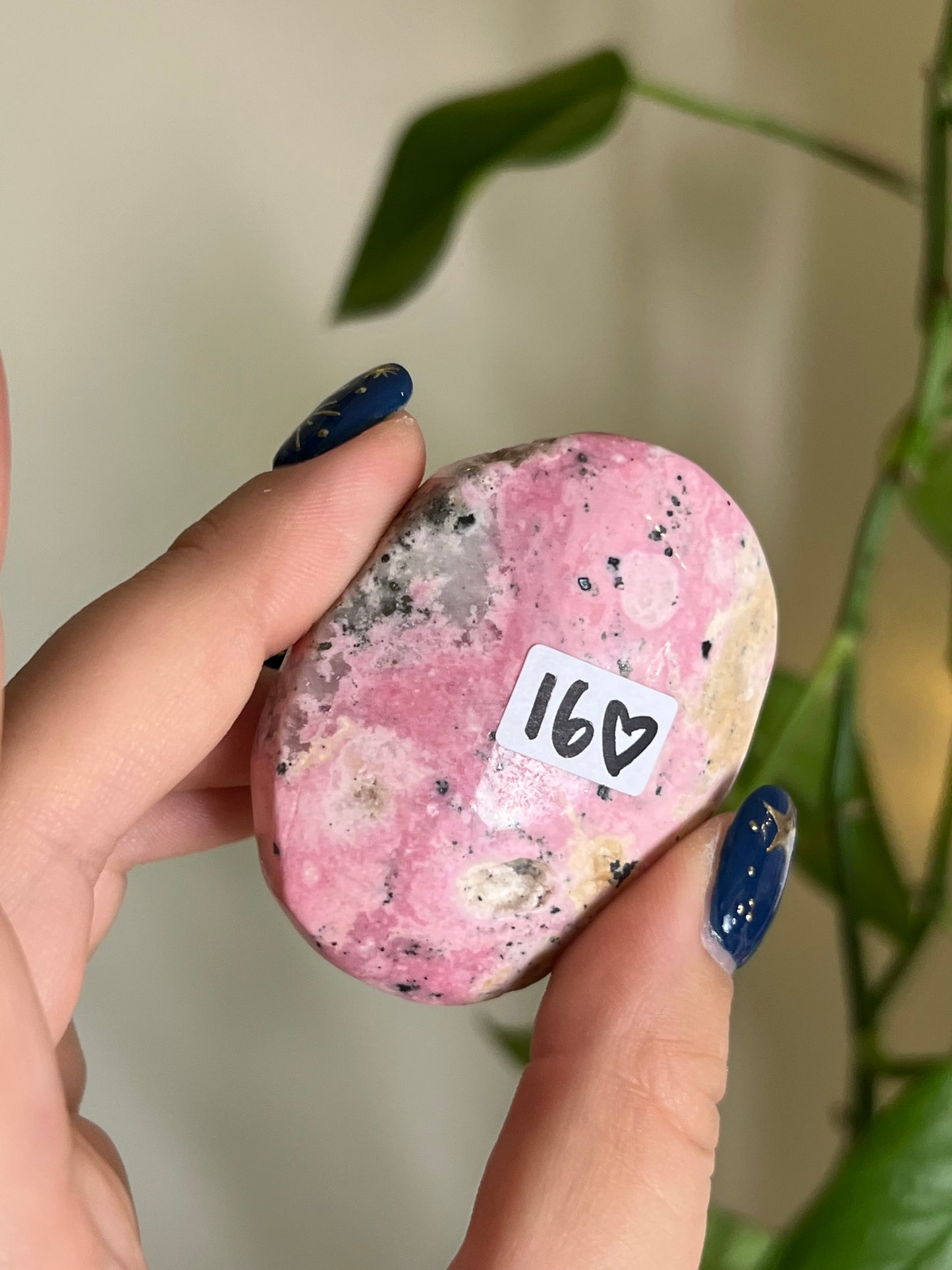 Bubblegum Peruvian Rhodonite Small Palm