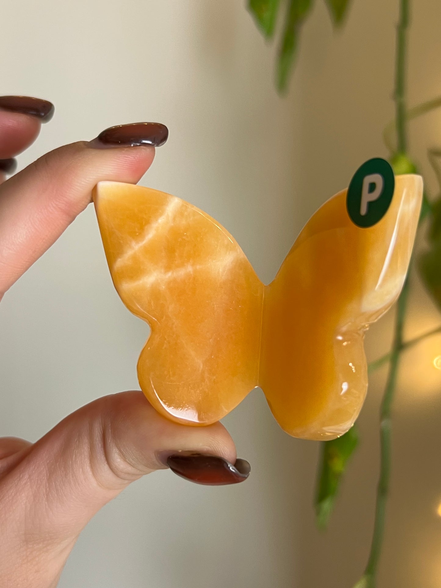 Orange Calcite 3D Butterfly - P
