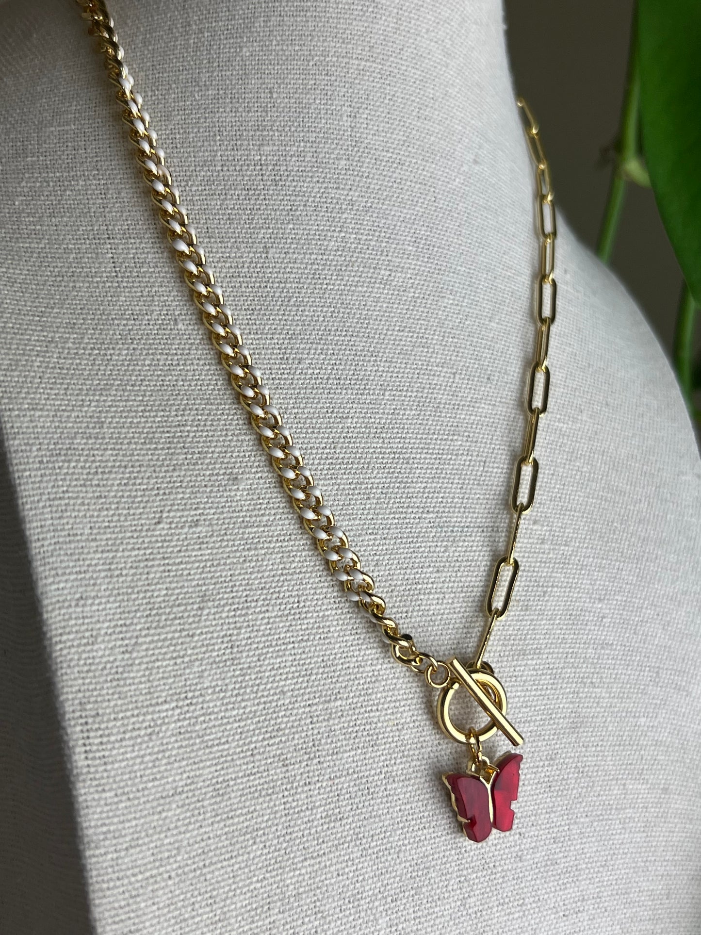 Red Butterfly Necklace