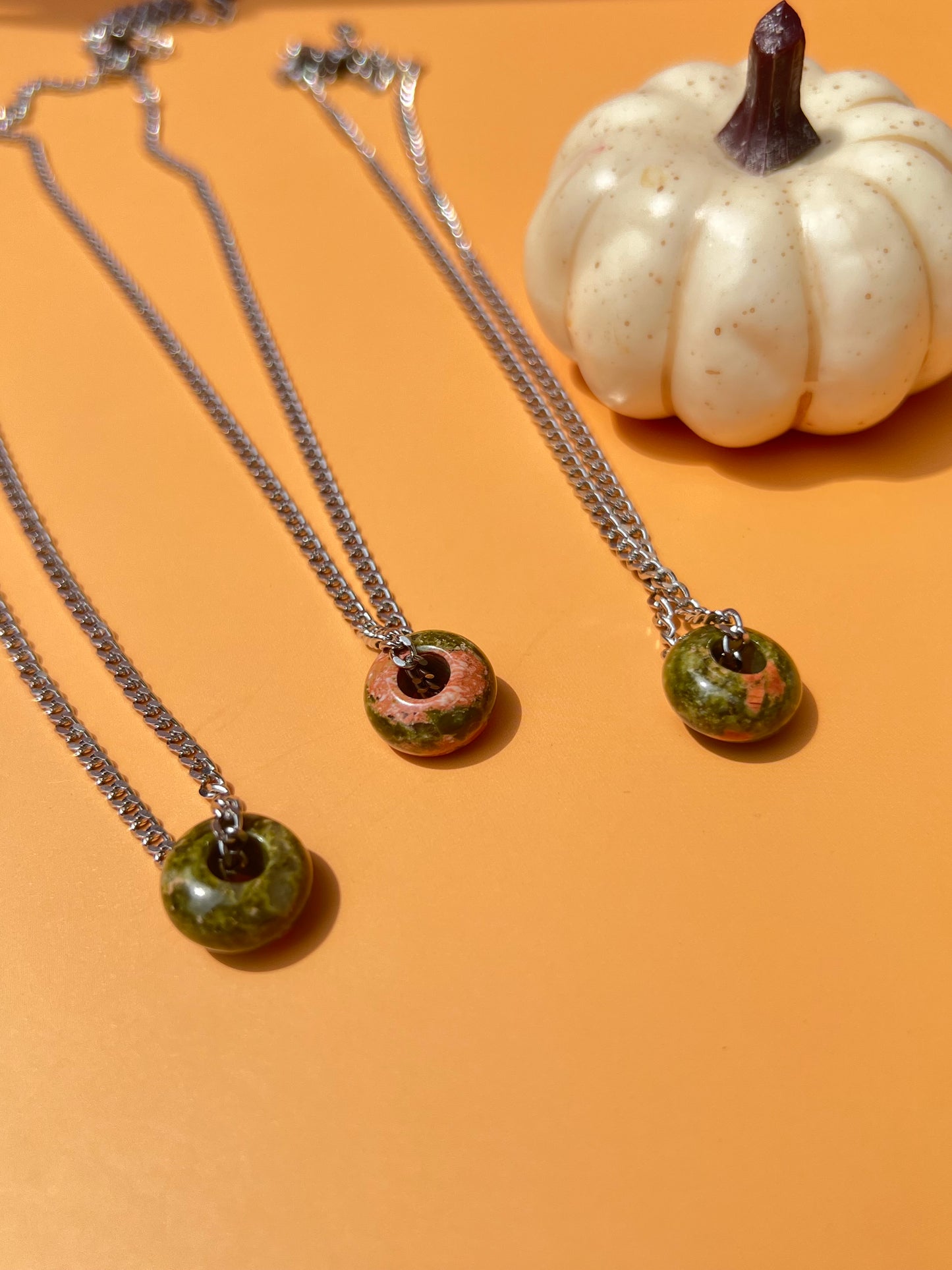 Unakite Donut Stim Necklace 🌿