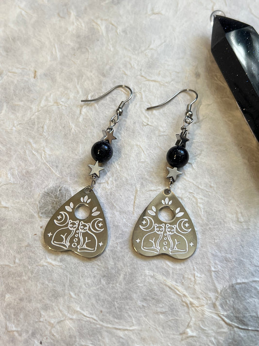 Cats of The Moon Earrings