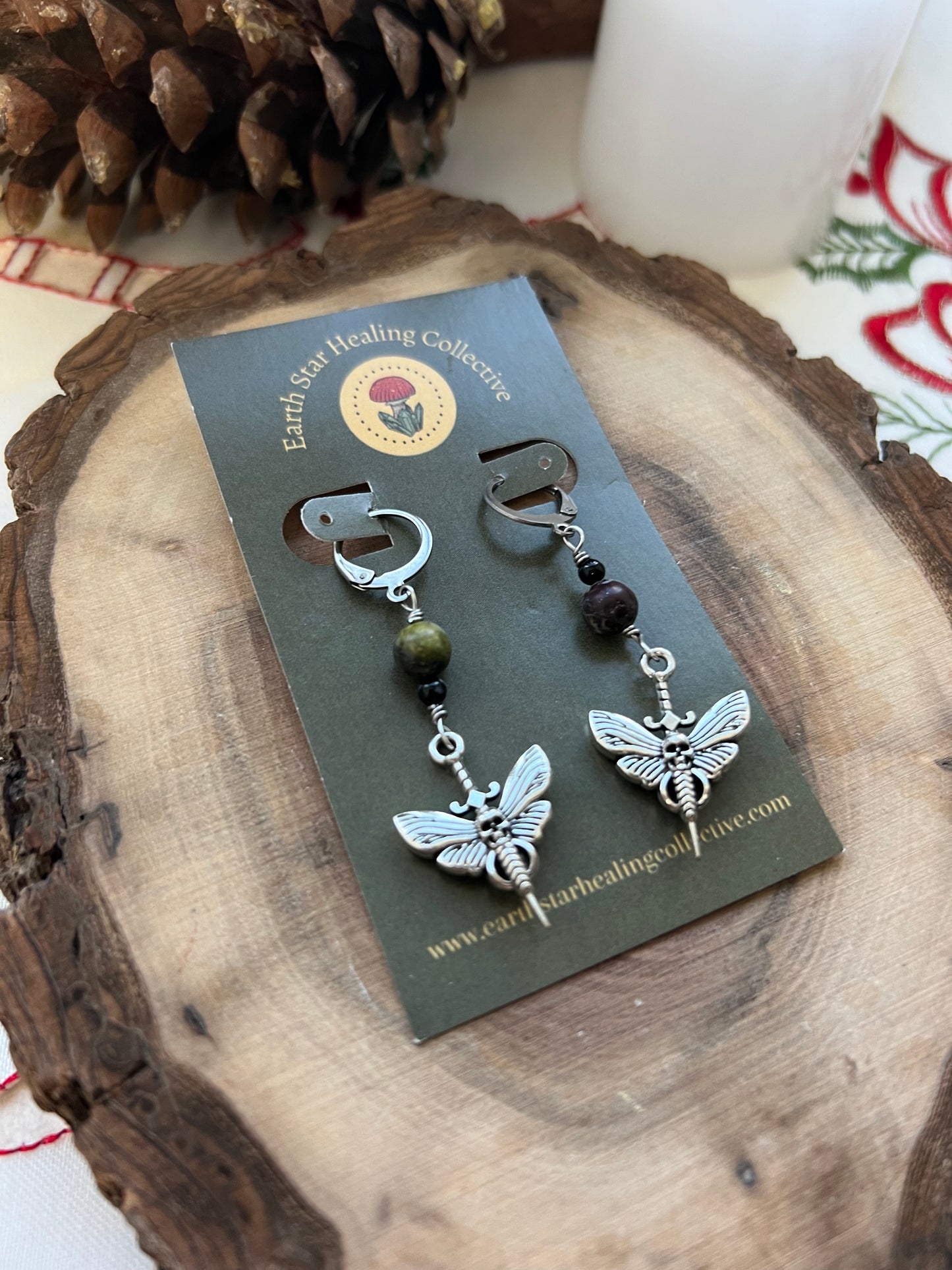 Death Moth Earrings