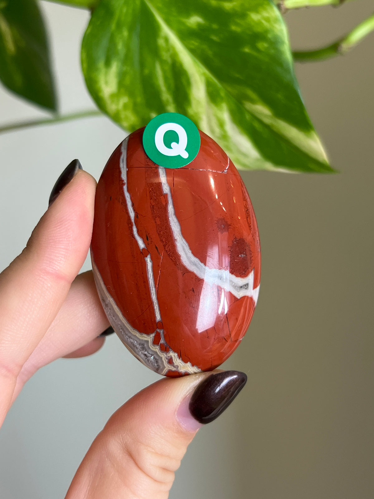Red Jasper Small Palm Stone - Q