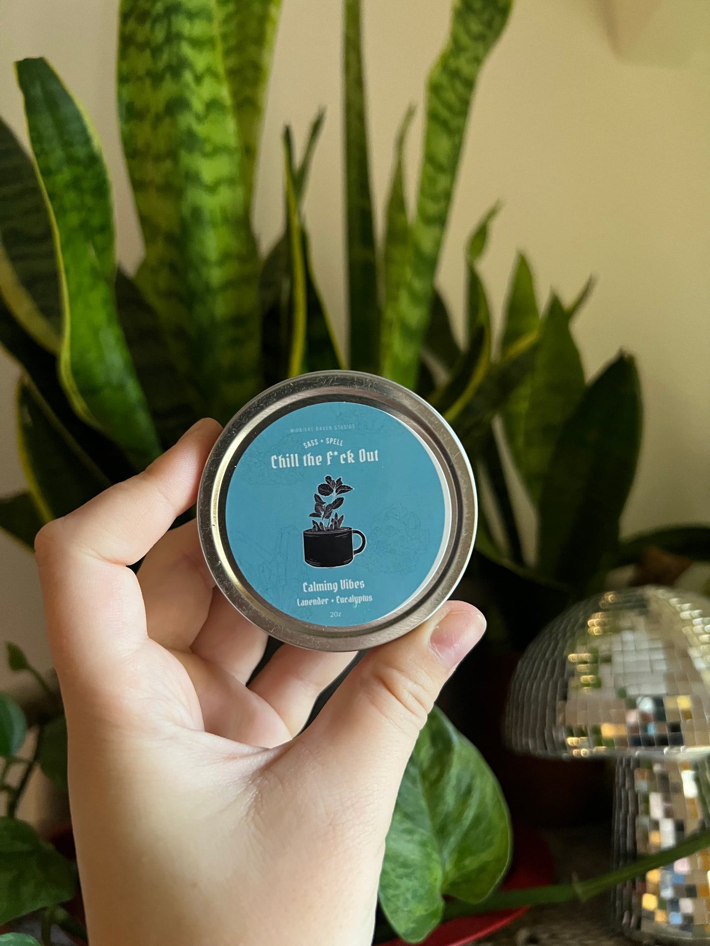 Chill The F*ck Out Lg Tealight