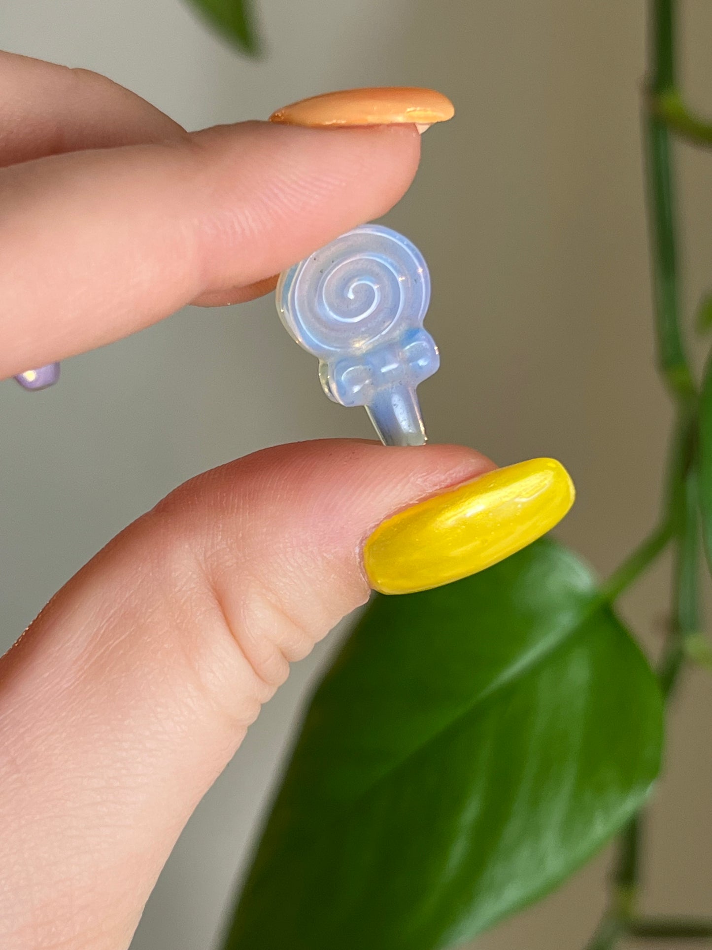 Opalite Glass Mini Lollipop
