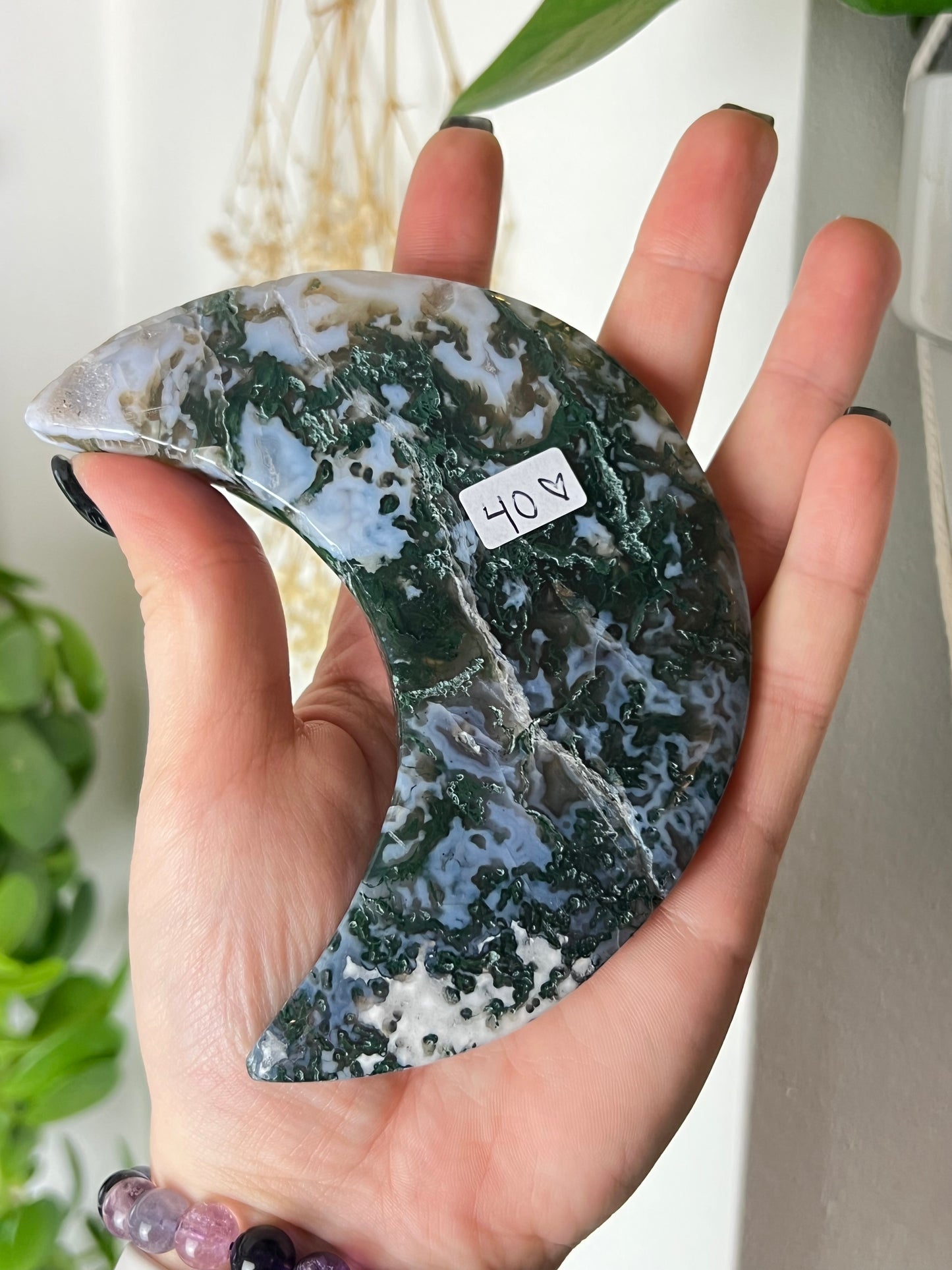 *Imperfect* Moss Agate Moon