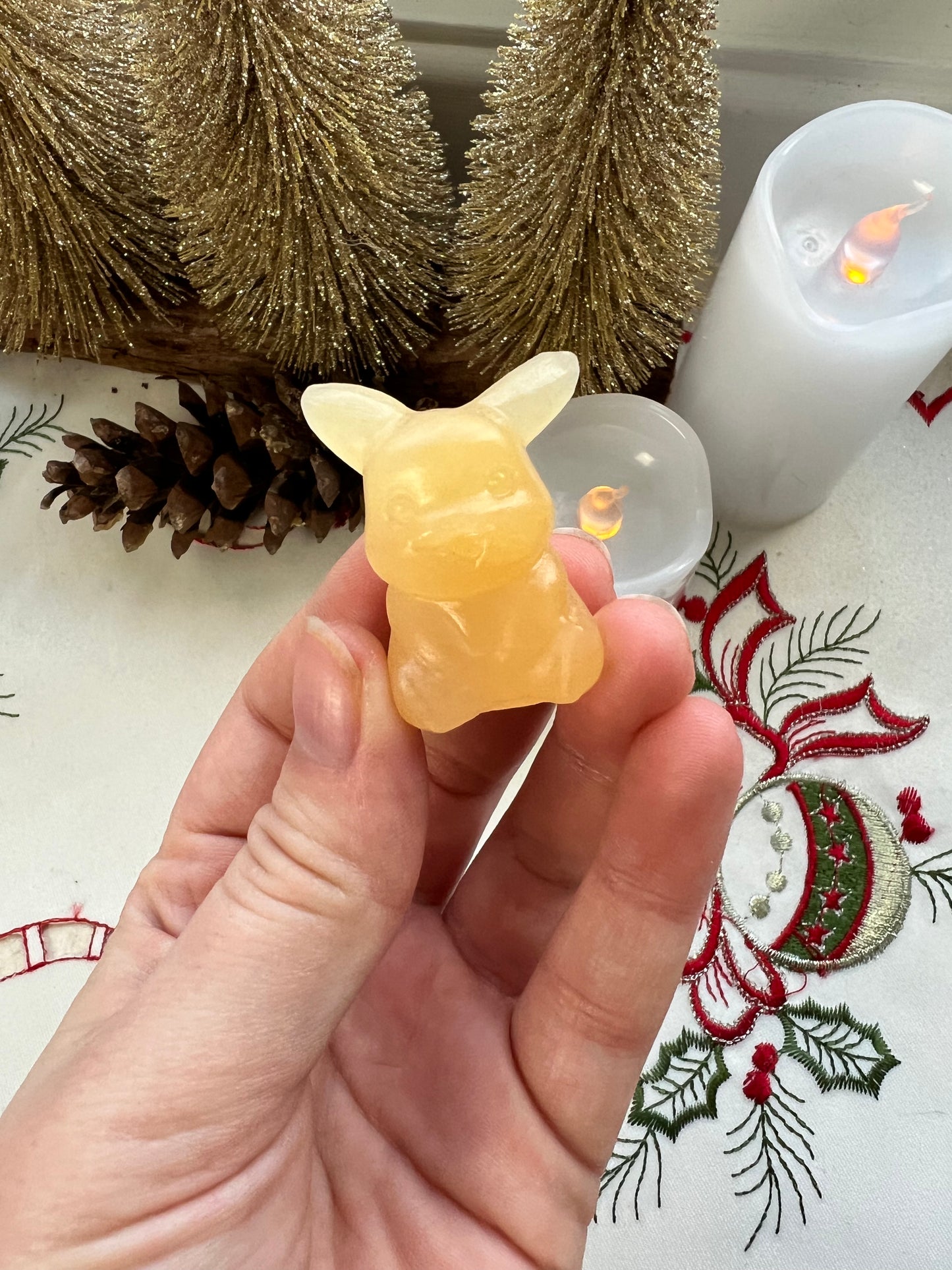 Yellow Calcite Pikatchu