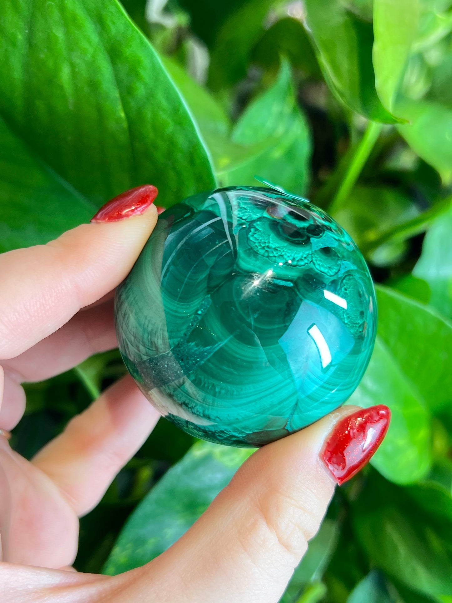 Malachite x Chrysocolla Sphere - X