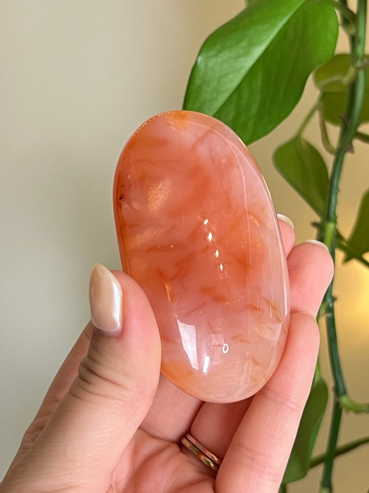 High Quality Carnelian Palm Stone C