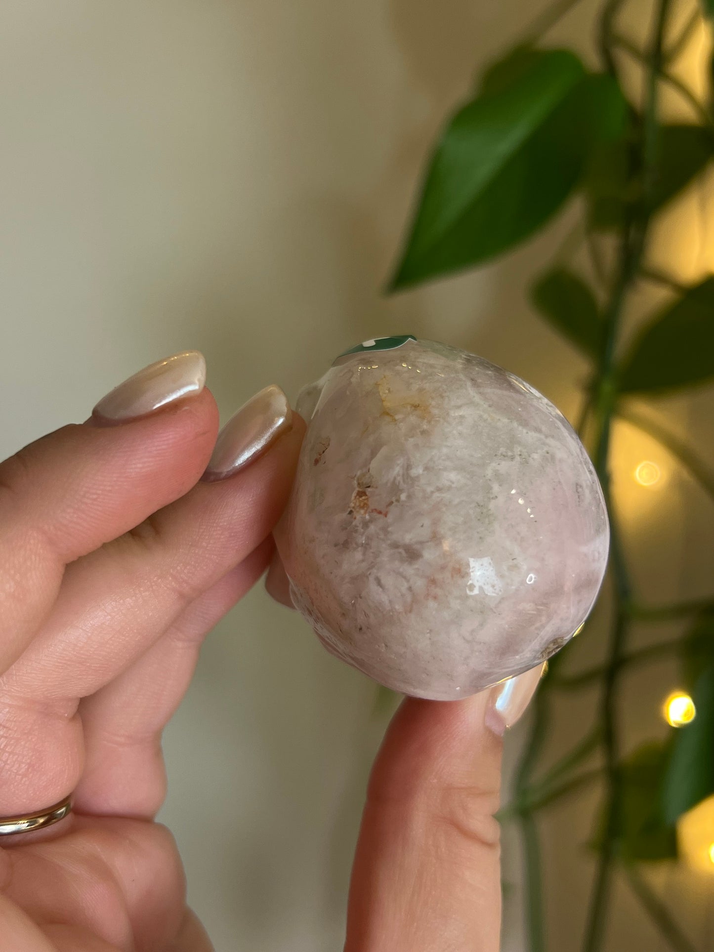 Pink Amethyst x Flower Agate Skull - Y