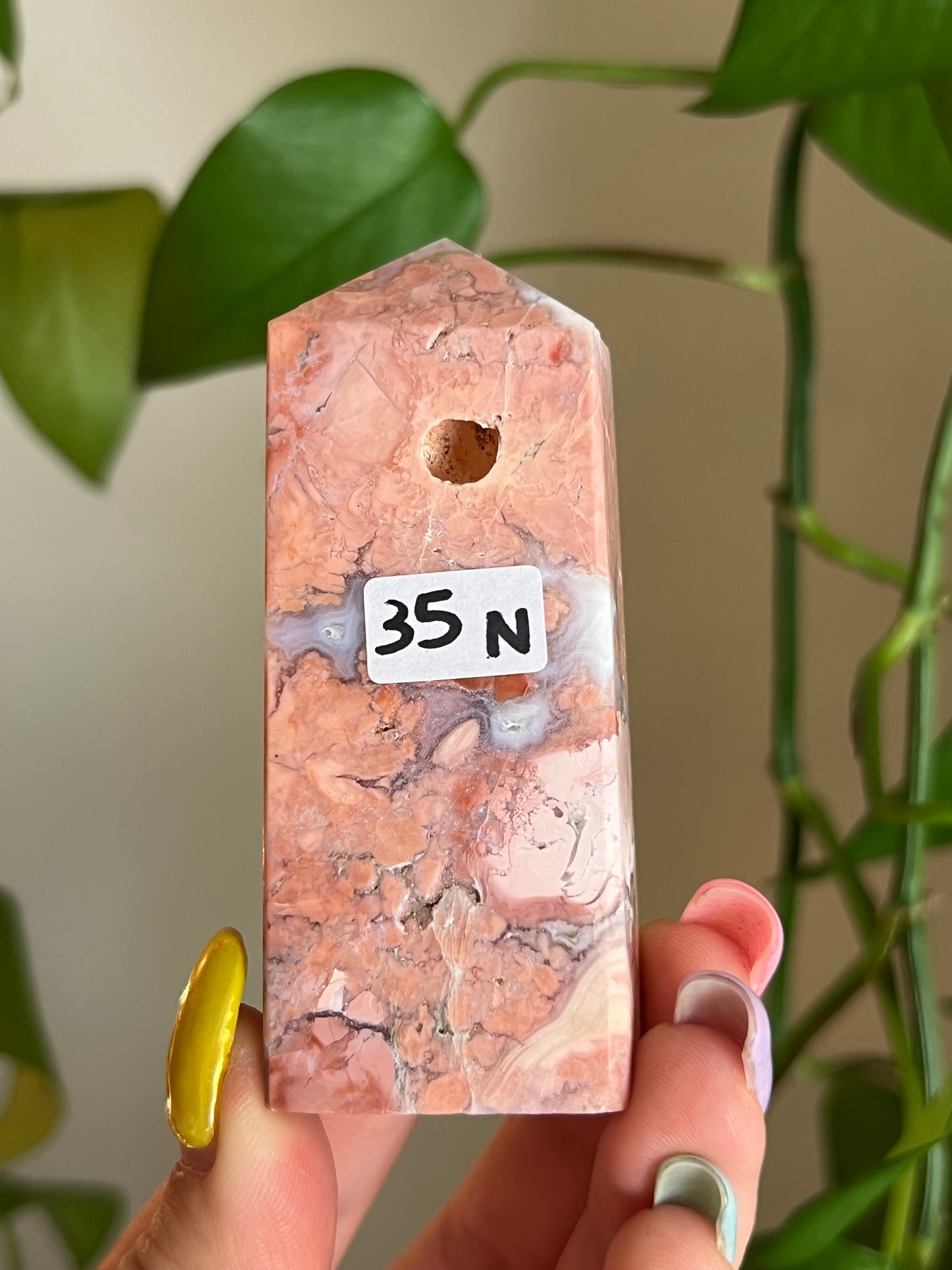 Bubblegum Agate Tower - N